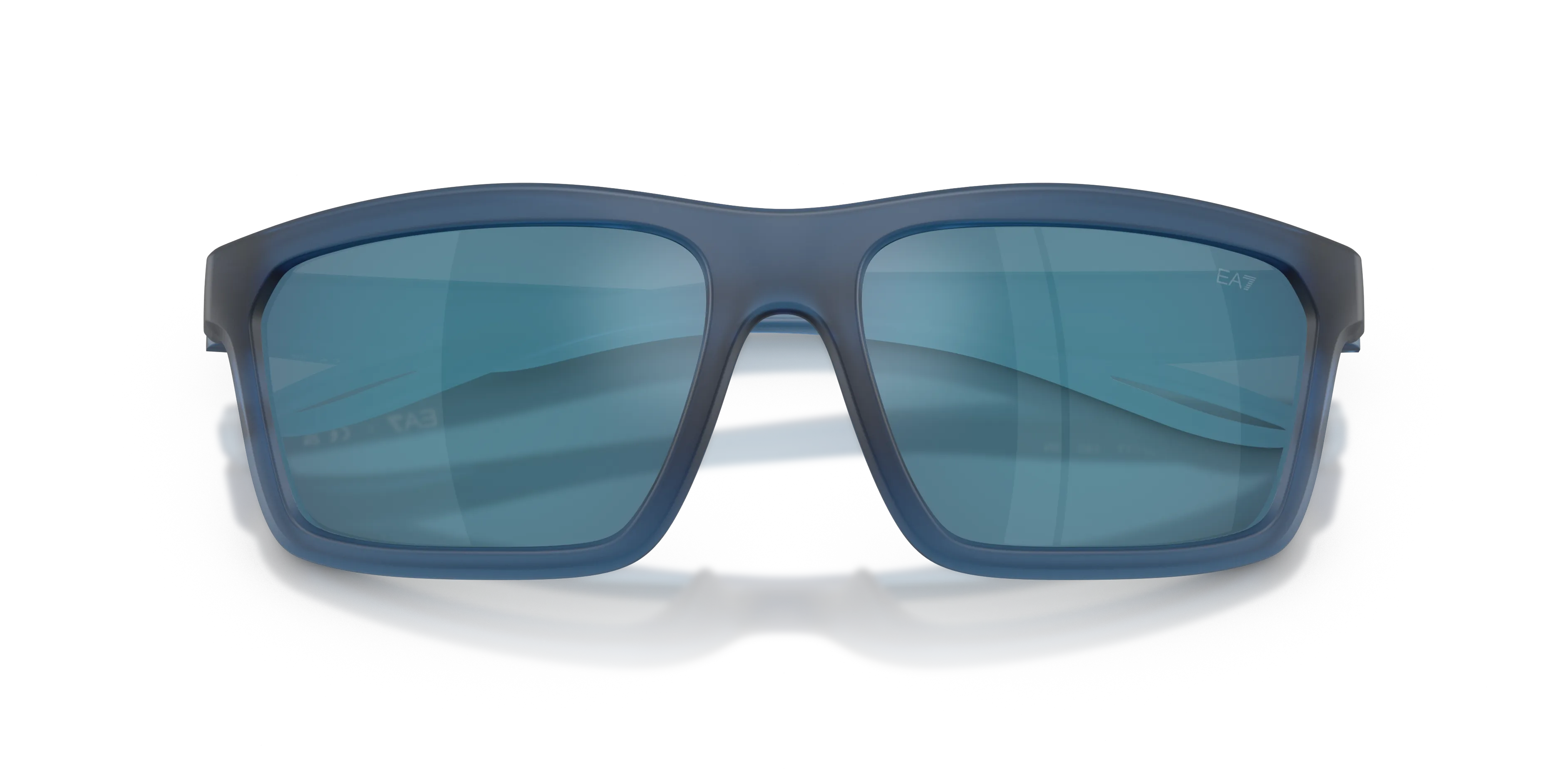 Moncler Q74014 644580 Occhiali da sole Iniettato Blu Blu Squadrata Specchiate - immagine 2