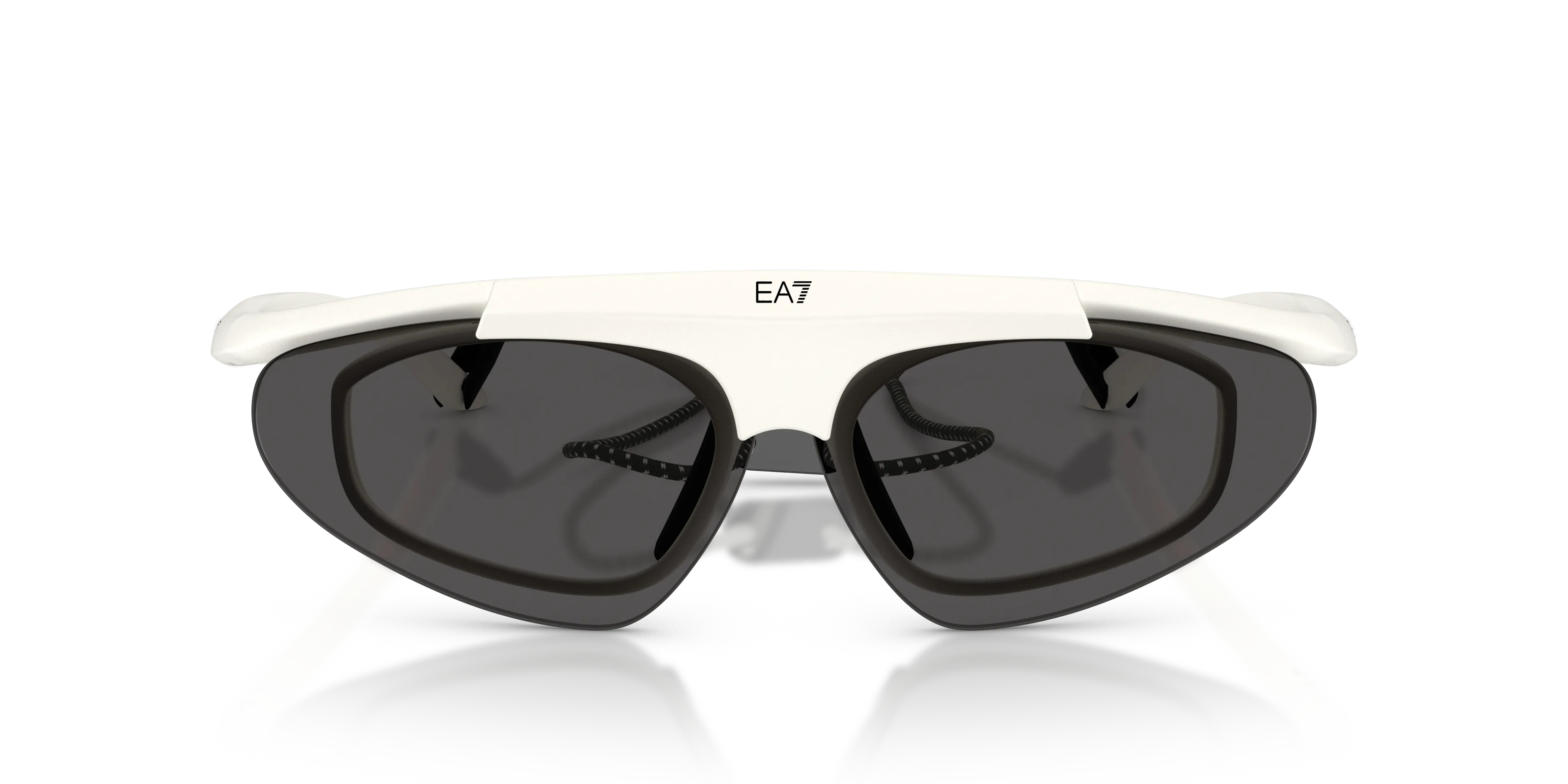 Moncler Q74010 629587 Occhiali da sole Iniettato Bianco Grigio Geometrica Normale - immagine 3