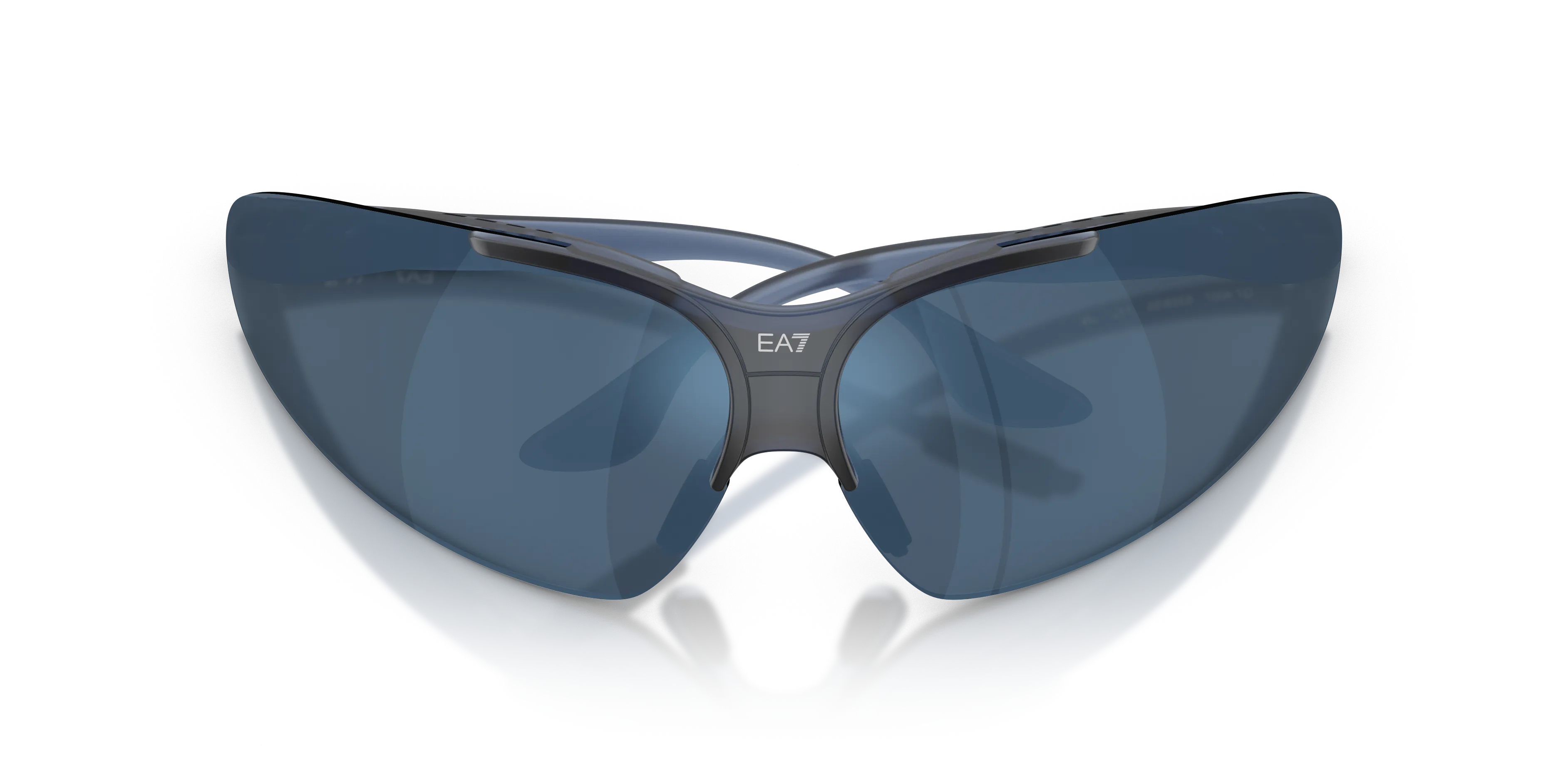 Moncler Q74007 635955 Occhiali da sole Iniettato Blu Blu Geometrica Specchiate - immagine 2