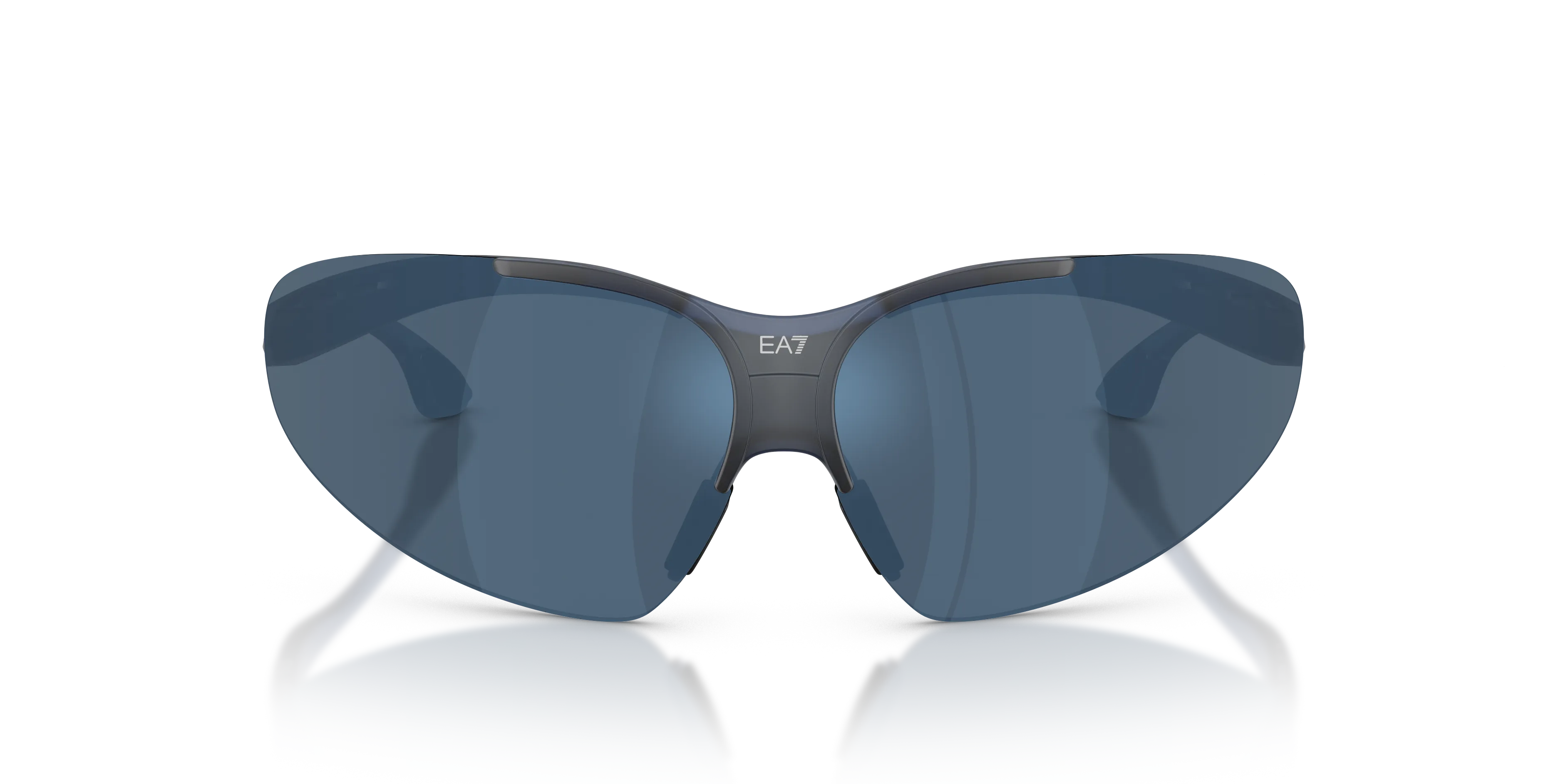 Moncler Q74007 635955 Occhiali da sole Iniettato Blu Blu Geometrica Specchiate - immagine 3
