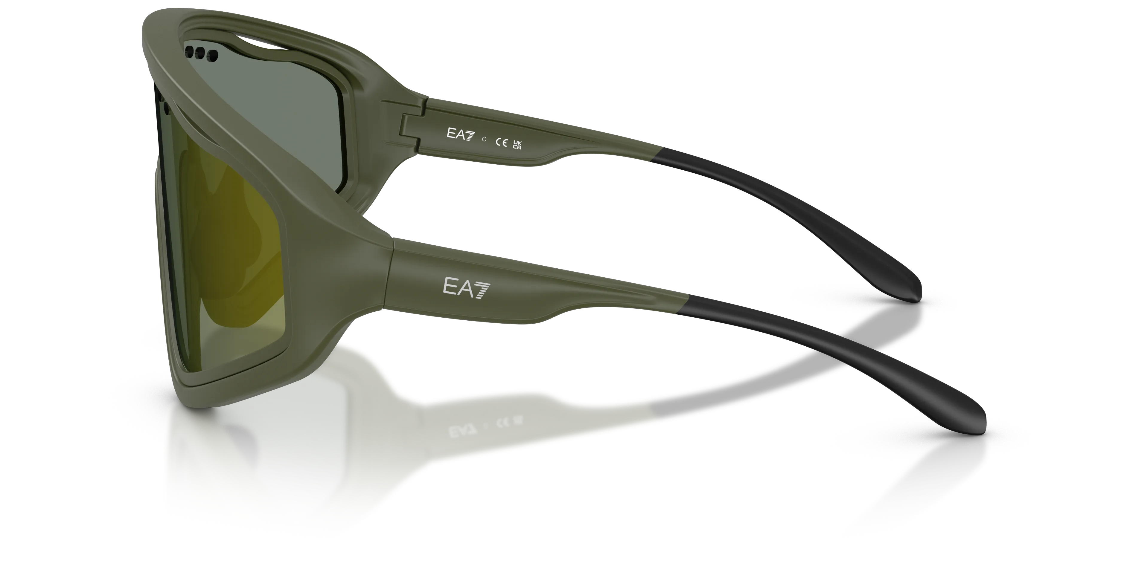 Moncler Q74005 63526R Occhiali da sole Iniettato Verde Verde Geometrica Specchiate - immagine 4