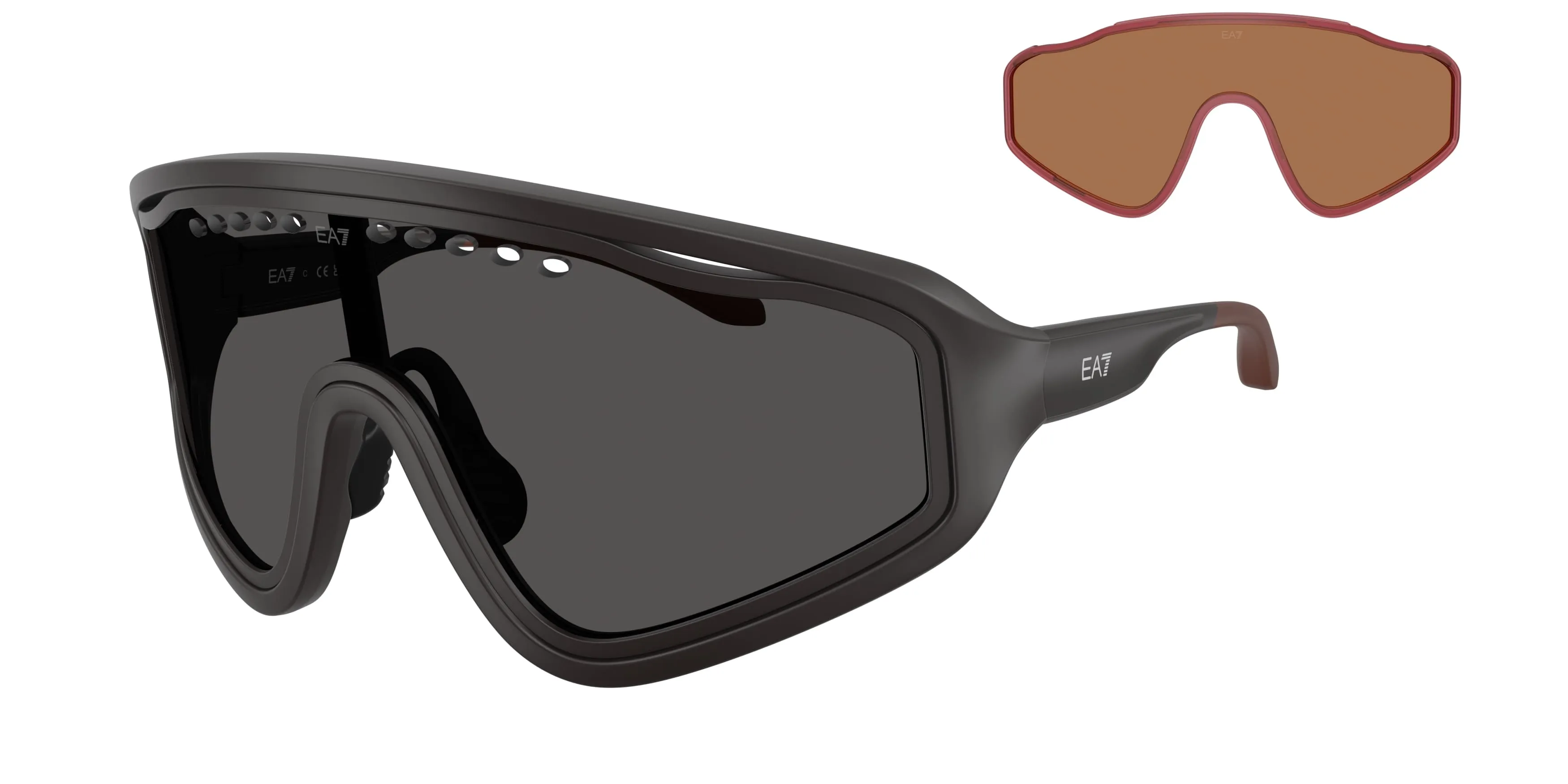 Moncler Q74005 635187 Occhiali da sole Iniettato Grigio Grigio Geometrica Normale - immagine 1