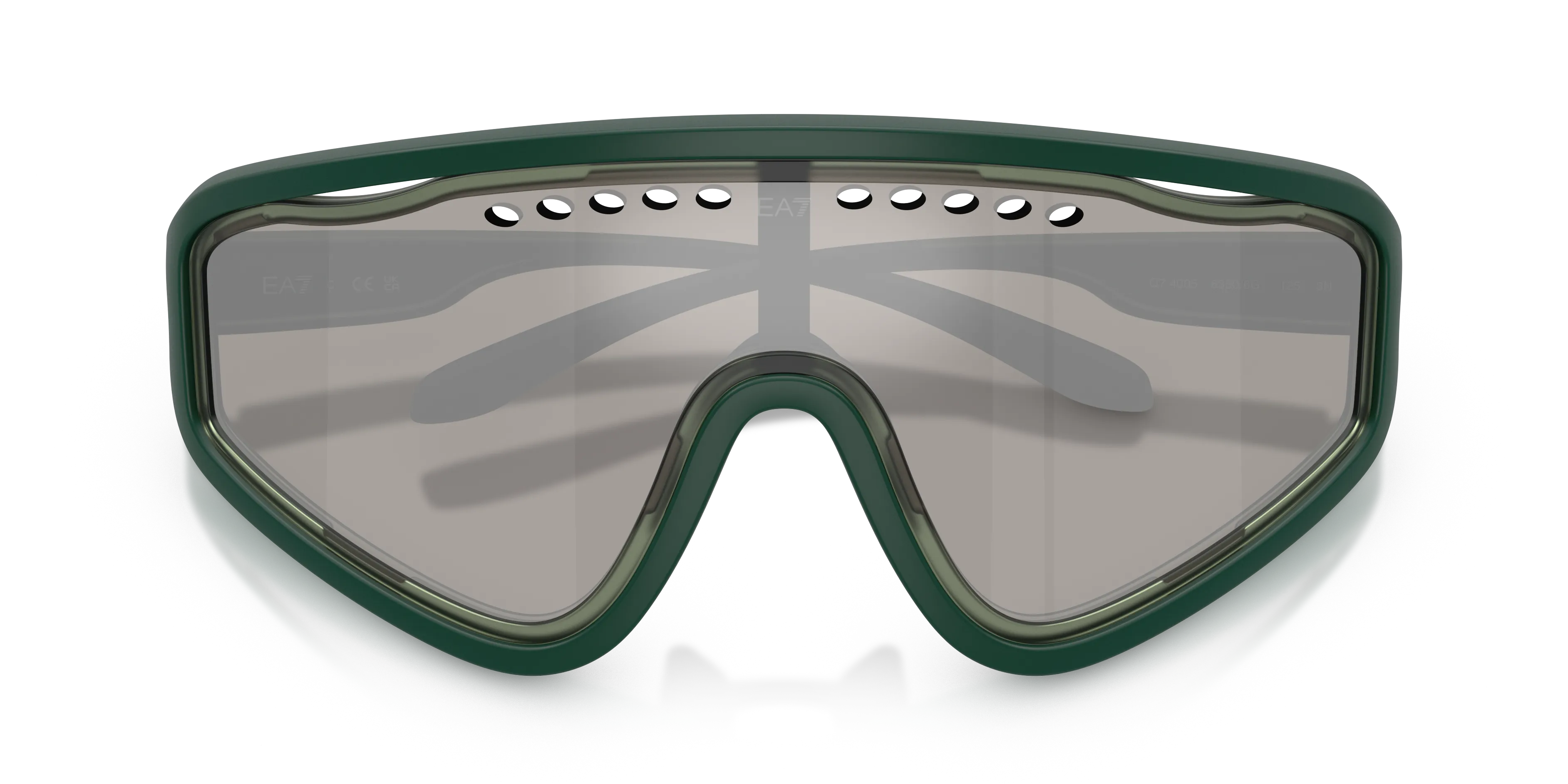 Moncler Q74005 63506G Occhiali da sole Iniettato Verde Grigio Geometrica Specchiate - immagine 2