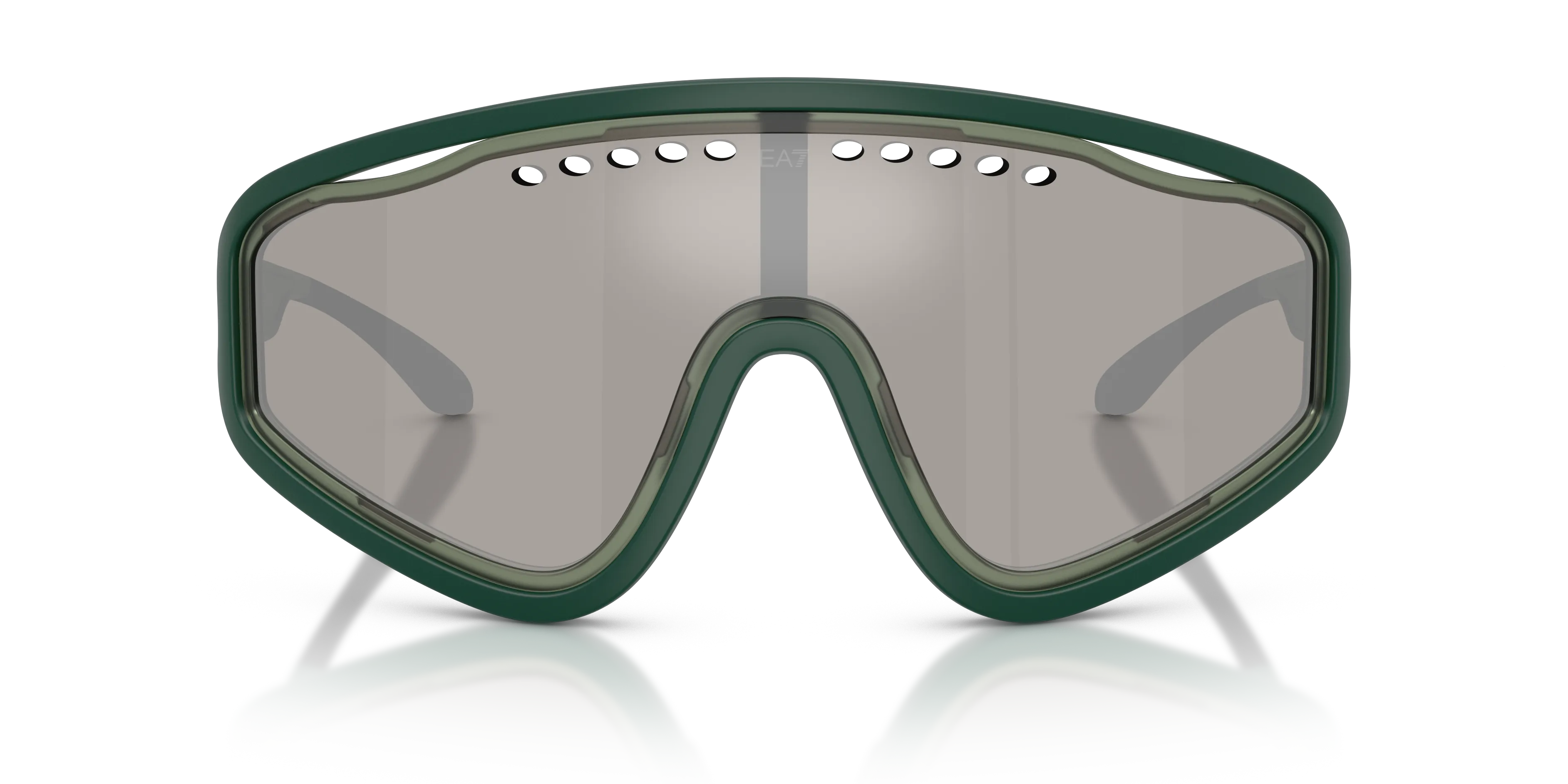 Moncler Q74005 63506G Occhiali da sole Iniettato Verde Grigio Geometrica Specchiate - immagine 3