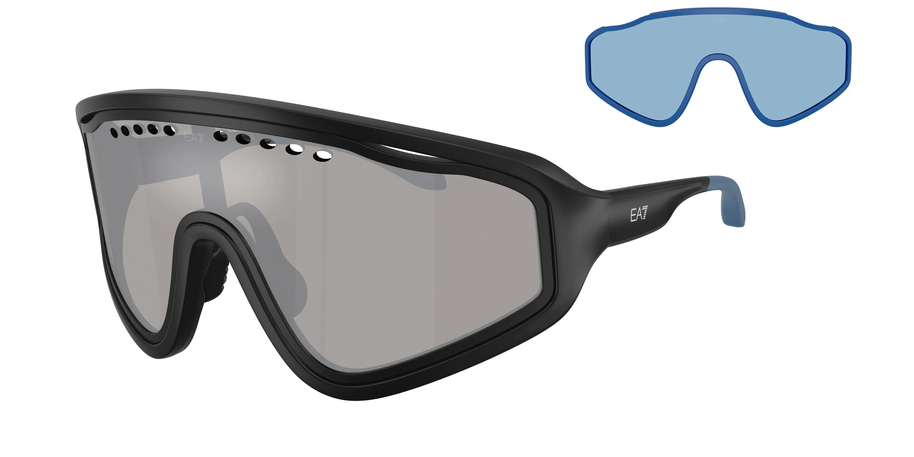 Moncler Q74005 62886G Occhiali da sole Iniettato Nero Grigio Geometrica Specchiate - immagine 1