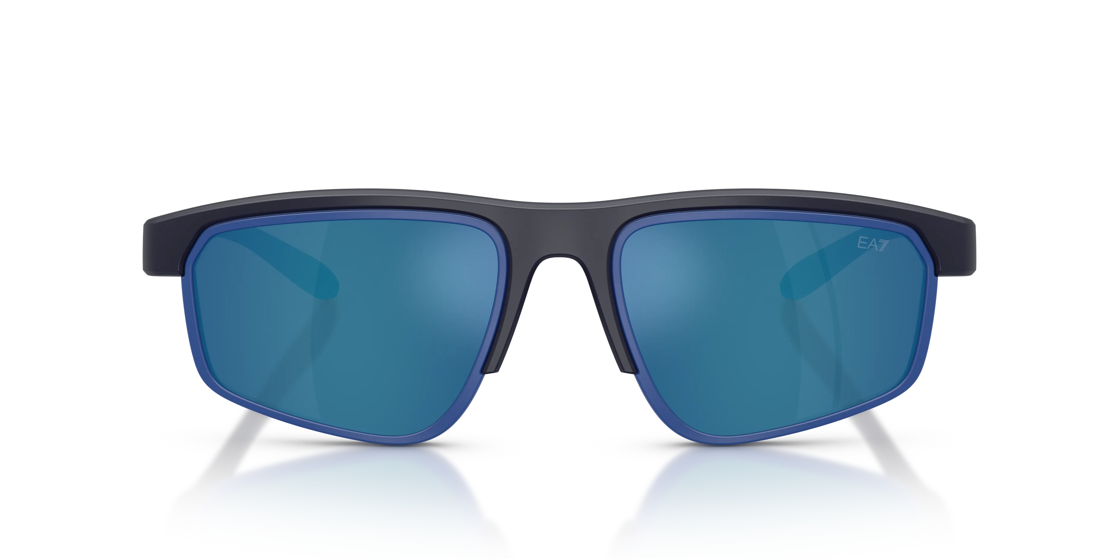 Moncler Q74003 629755 Occhiali da sole Iniettato Blu Blu Squadrata Specchiate - immagine 3
