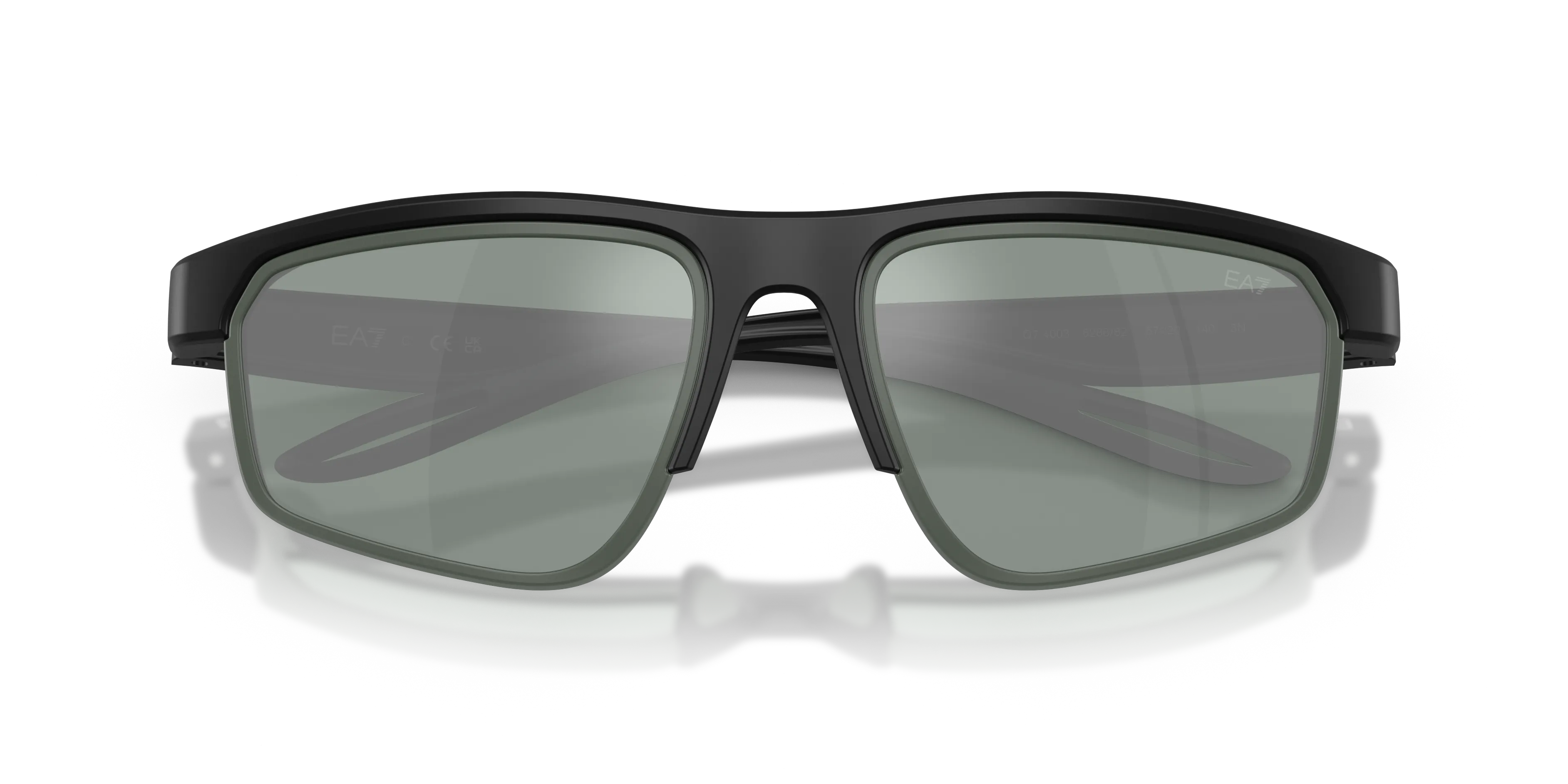 Moncler Q74003 628882 Occhiali da sole Iniettato Nero Verde Squadrata Normale - immagine 2