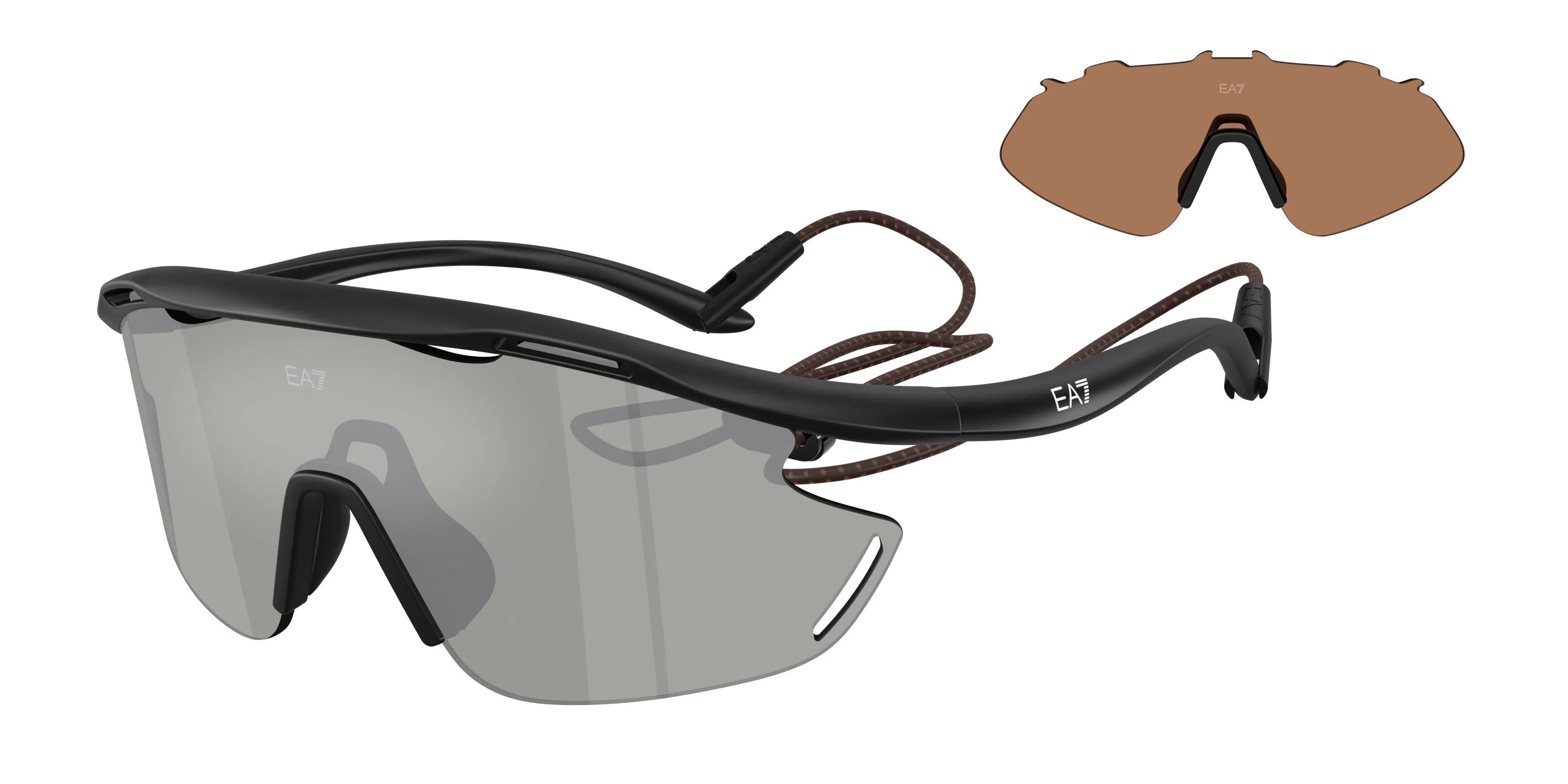 Moncler Q74002 62886G Occhiali da sole Iniettato Nero Grigio Geometrica Specchiate - immagine 1