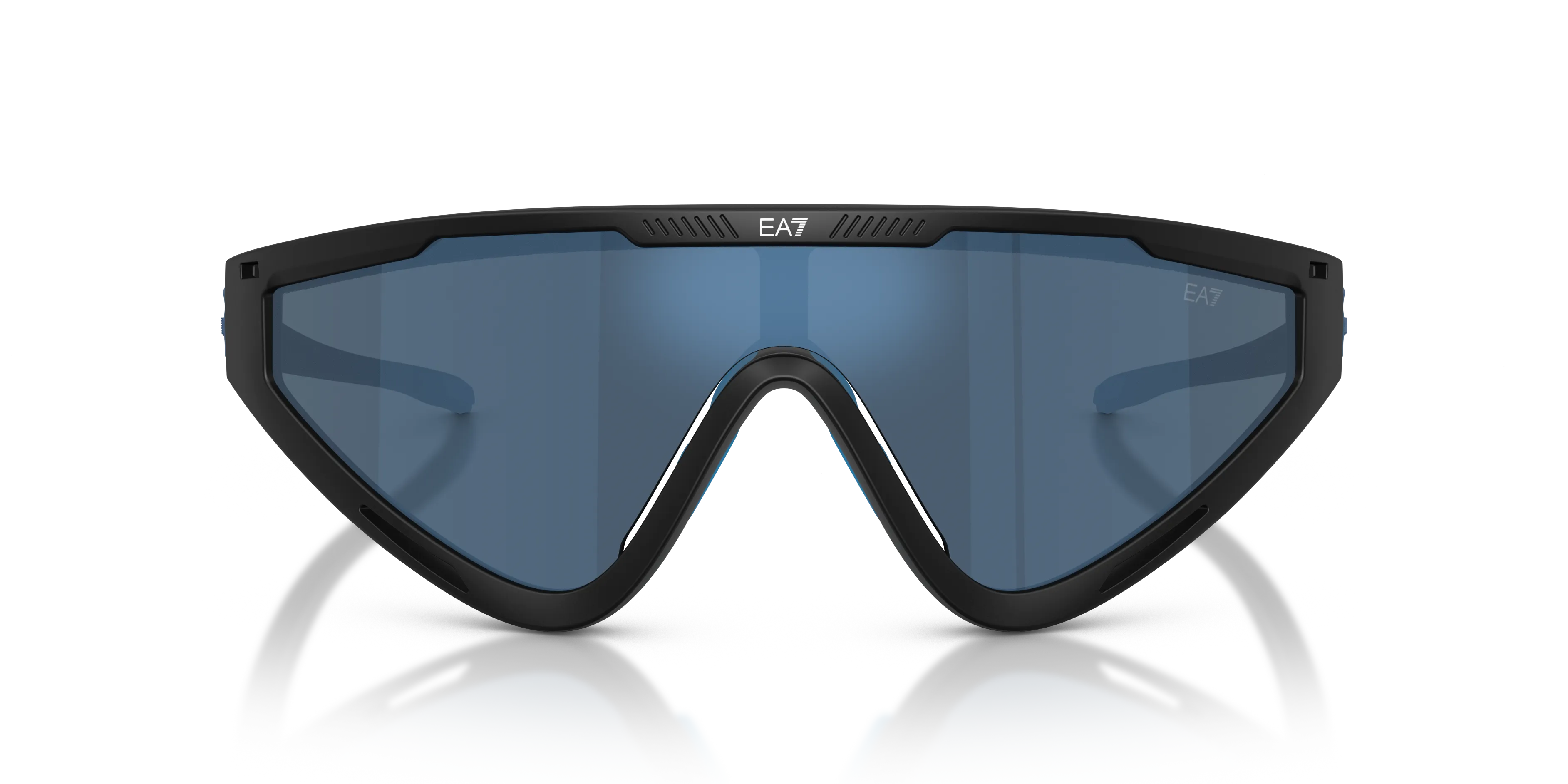 Moncler Q74001 628887 Occhiali da sole Iniettato Nero Blu Geometrica Specchiate - immagine 3