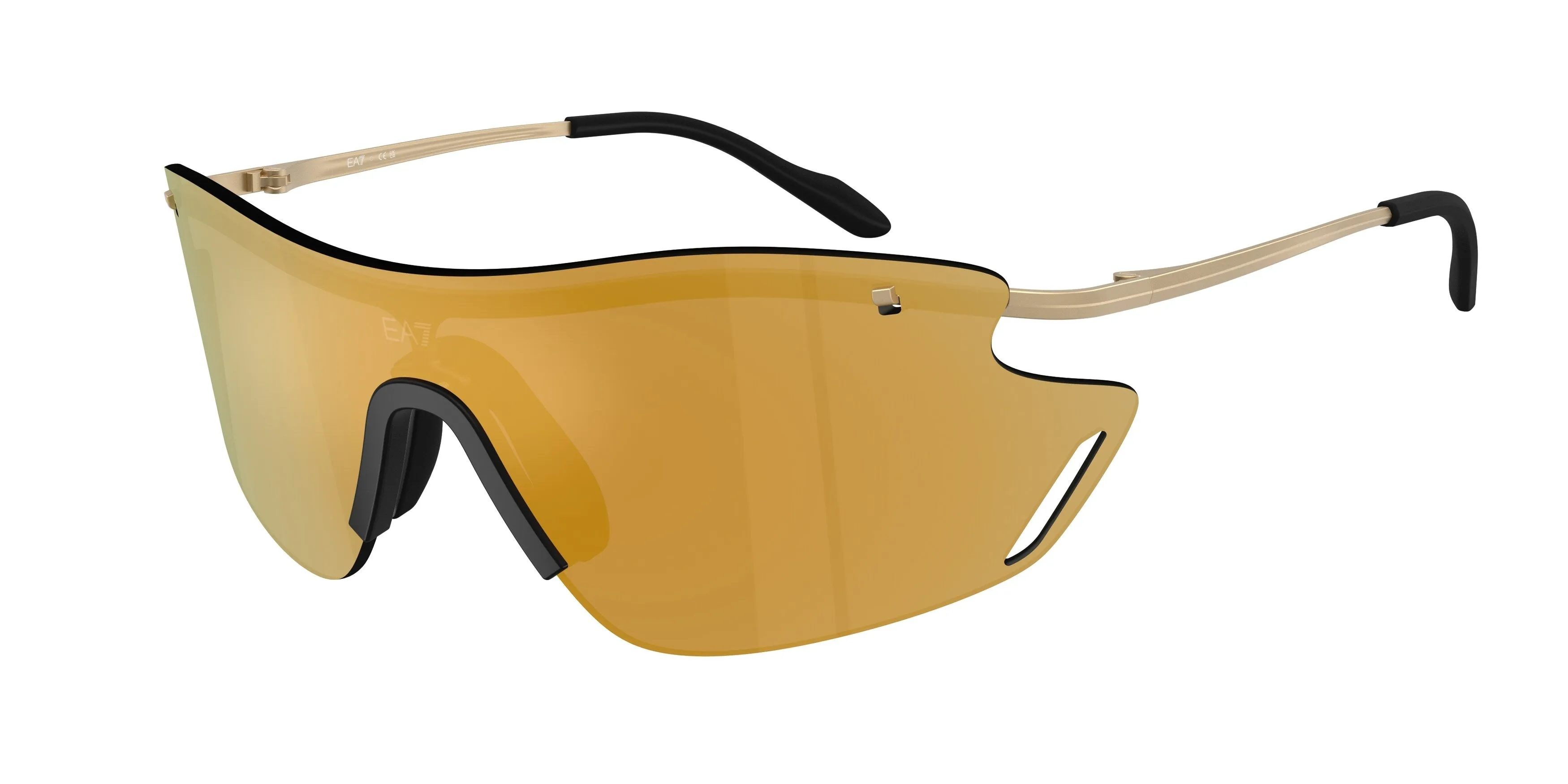 Moncler Q72001 30027P Occhiali da sole Metallo Oro Marrone Geometrica Specchiate - immagine 1