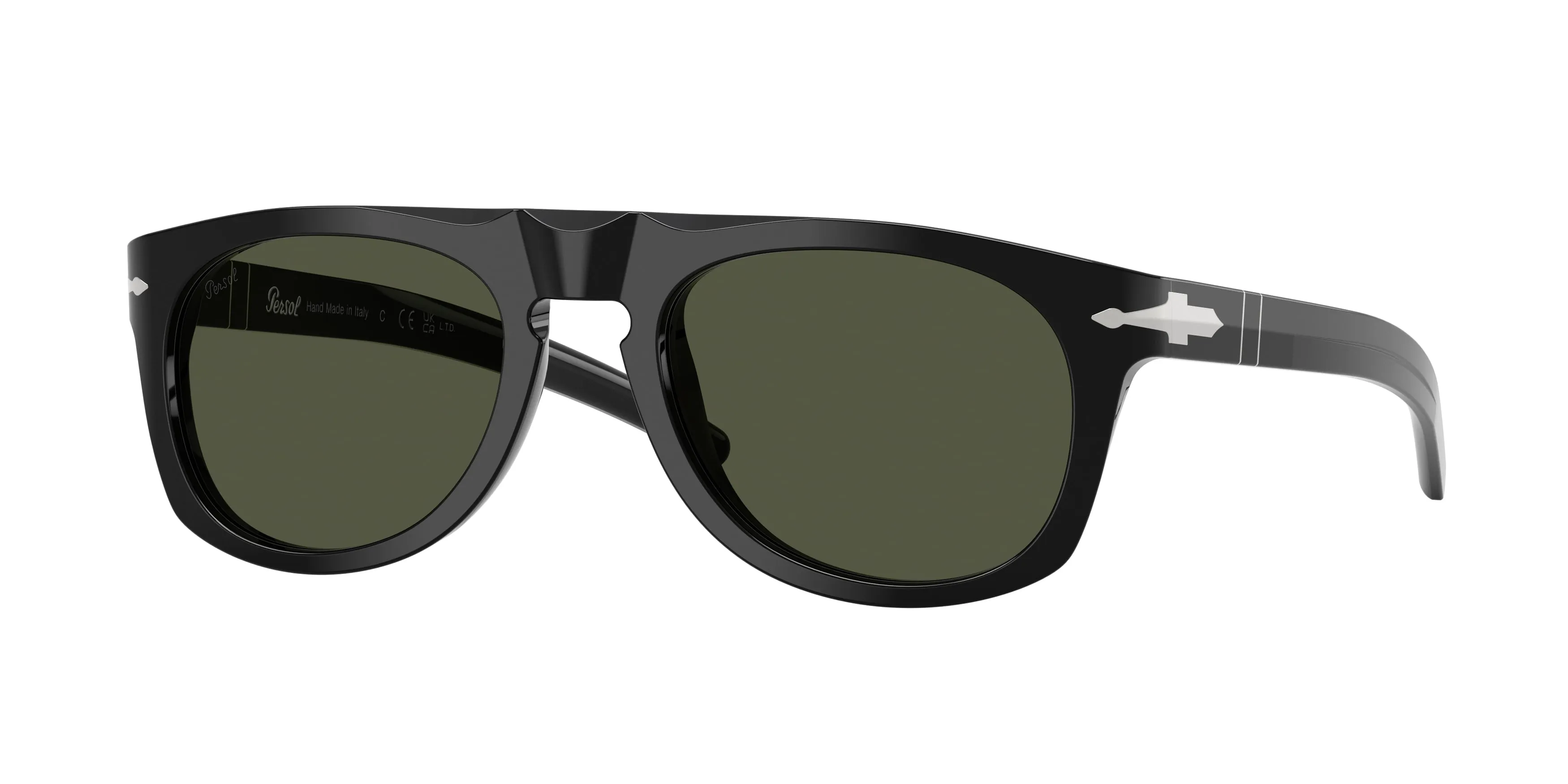 Persol PO3401S 95/31 Occhiali da sole Acetato Nero Verde Pantos Normale - immagine 1