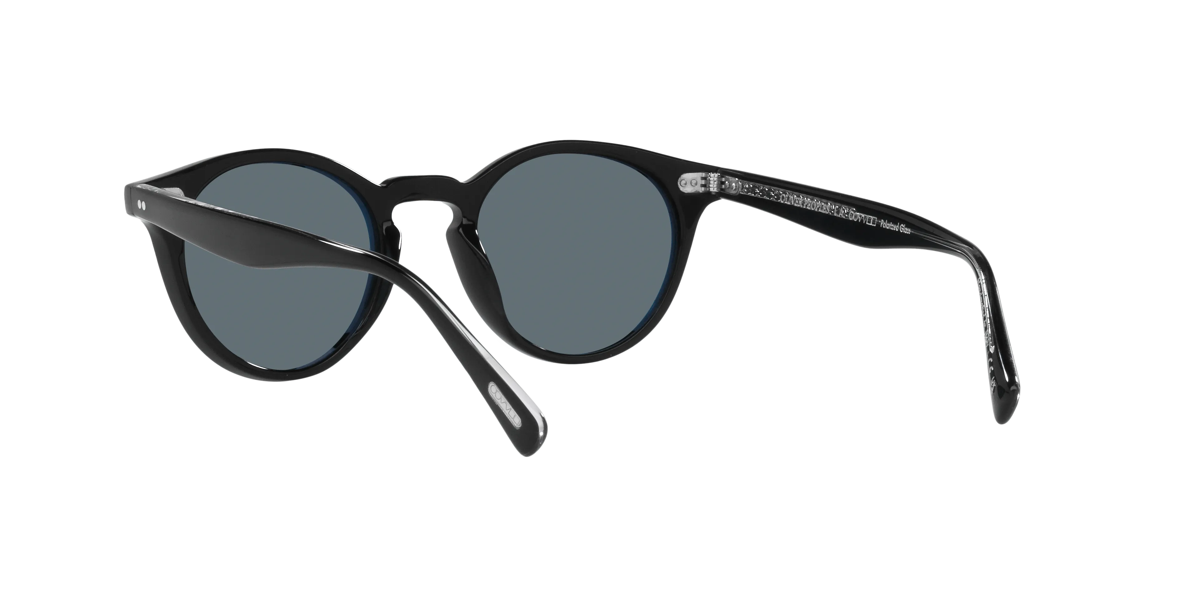 Oliver Peoples OV5459SU ROMARE SUN 14923R Occhiali da sole Acetato Nero Blu Pantos Polarizzata - immagine 4