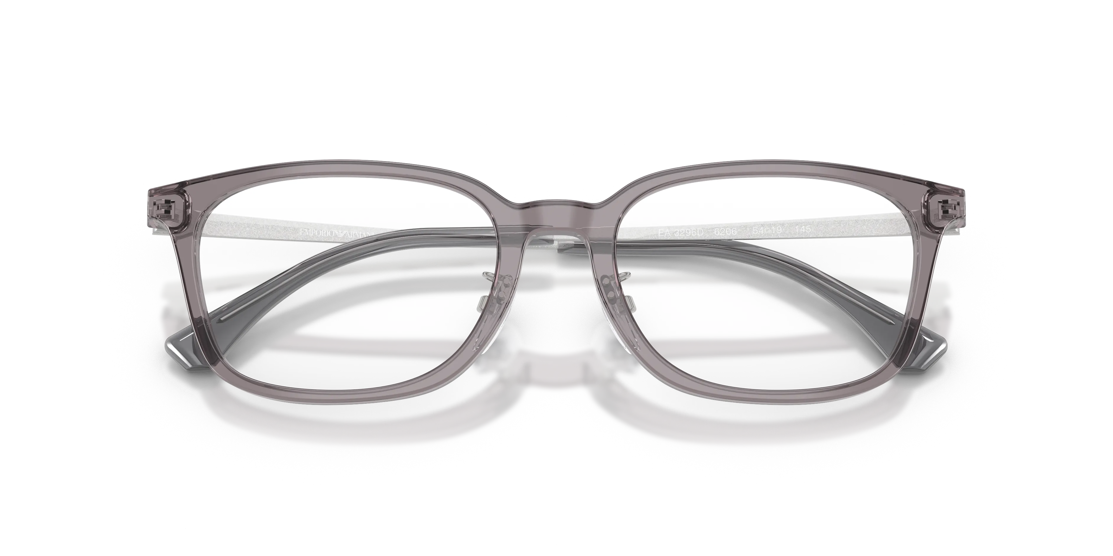 Emporio Armani EA3296D 6206 Montature da vista Acetato Grigio Trasparente Geometrica Normale - immagine 2