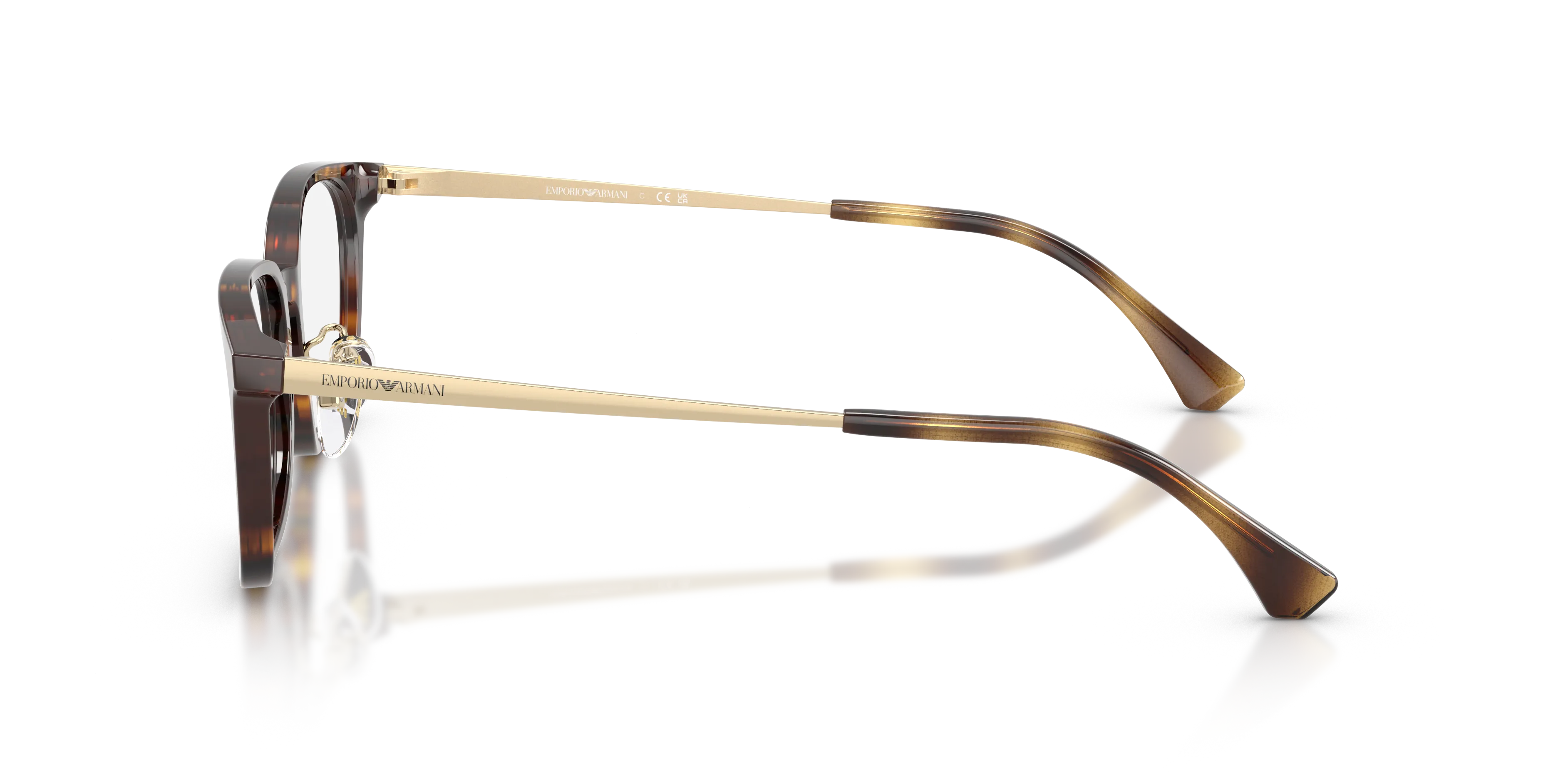 Emporio Armani EA3296D 5026 Montature da vista Acetato Tartaruga Trasparente Geometrica Normale - immagine 4