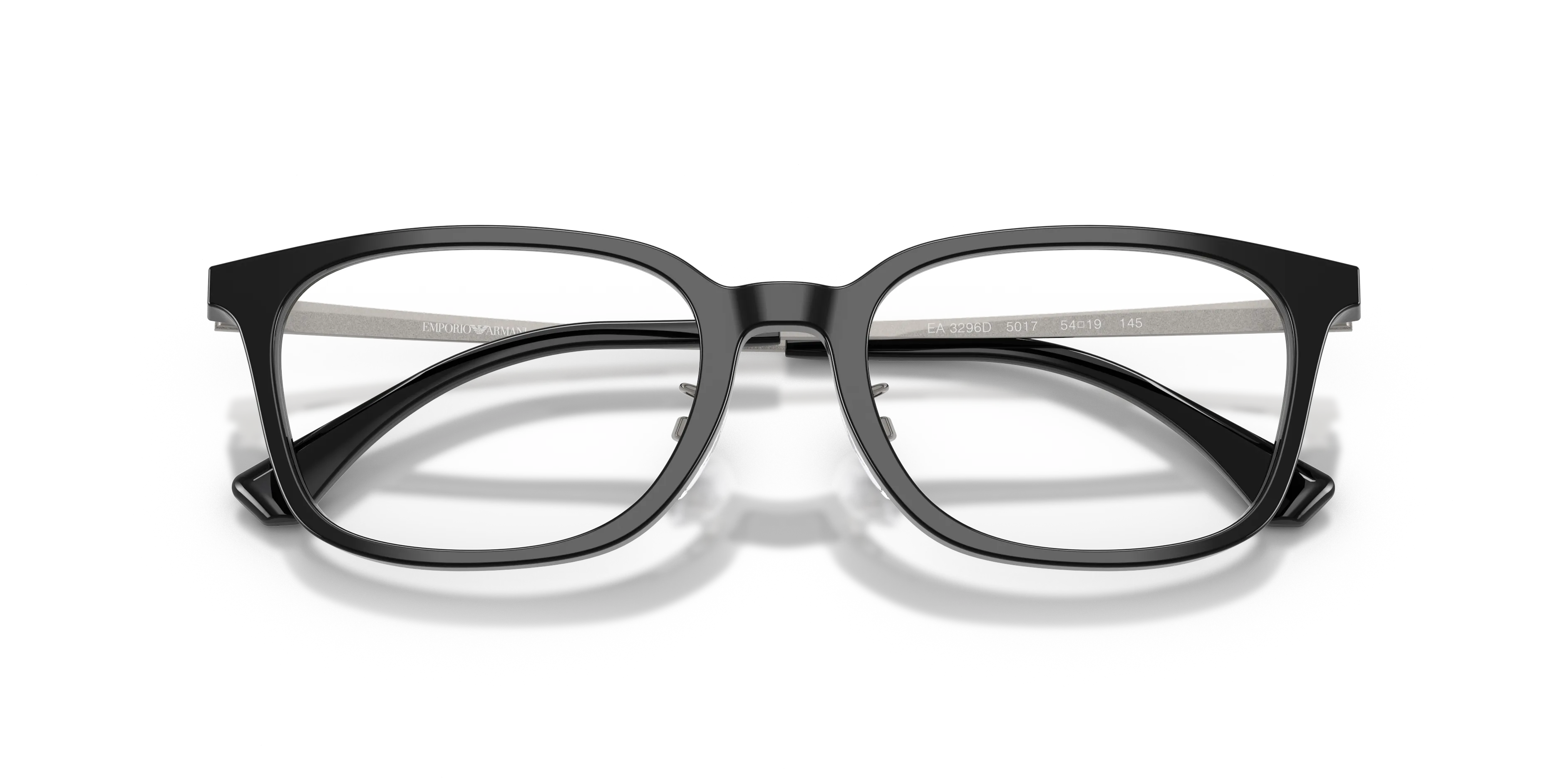 Emporio Armani EA3296D 5017 Montature da vista Acetato Nero Trasparente Geometrica Normale - immagine 2