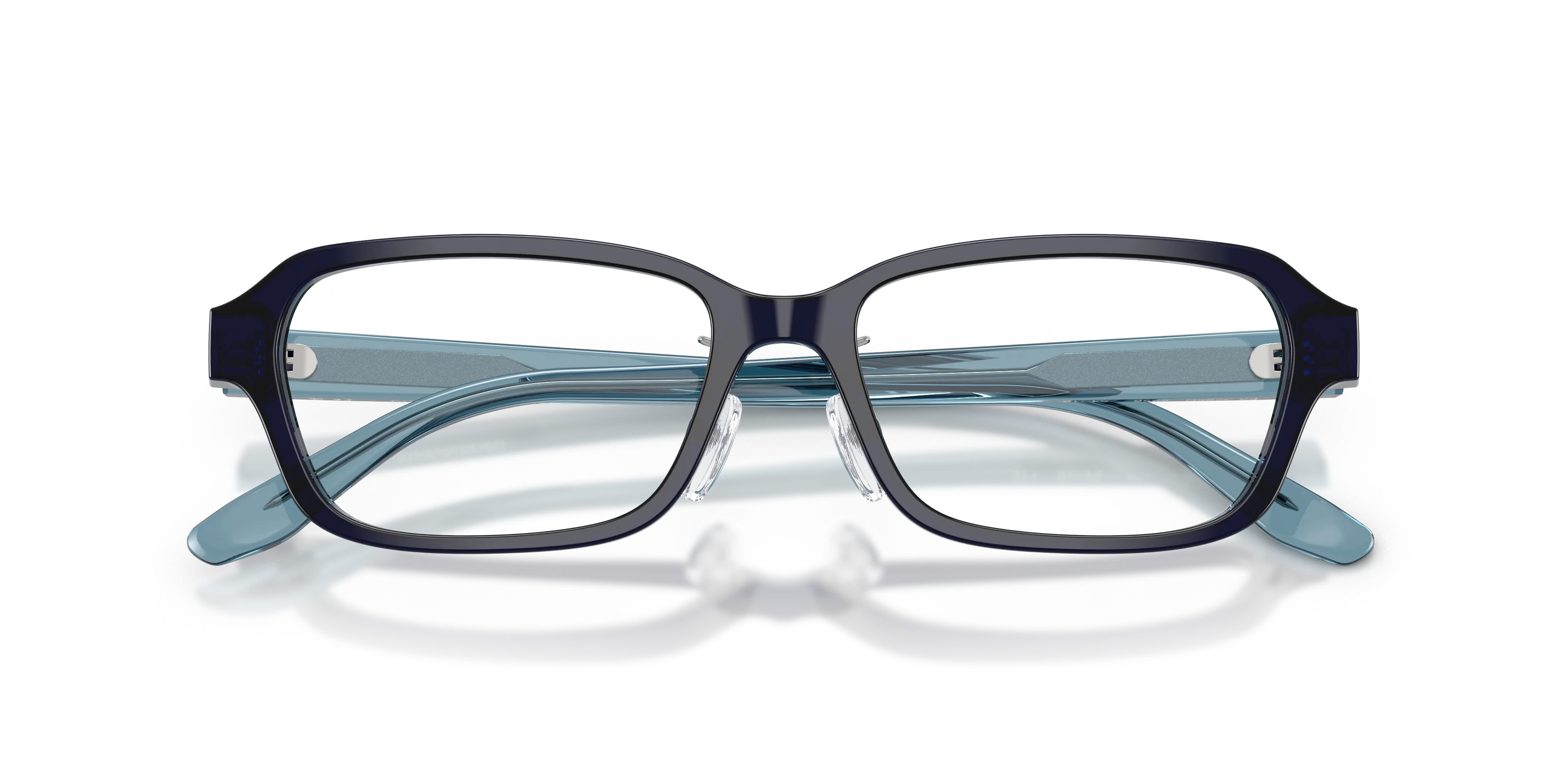 Emporio Armani EA3295D 5358 Montature da vista Acetato Blu Trasparente Squadrata Normale - immagine 2