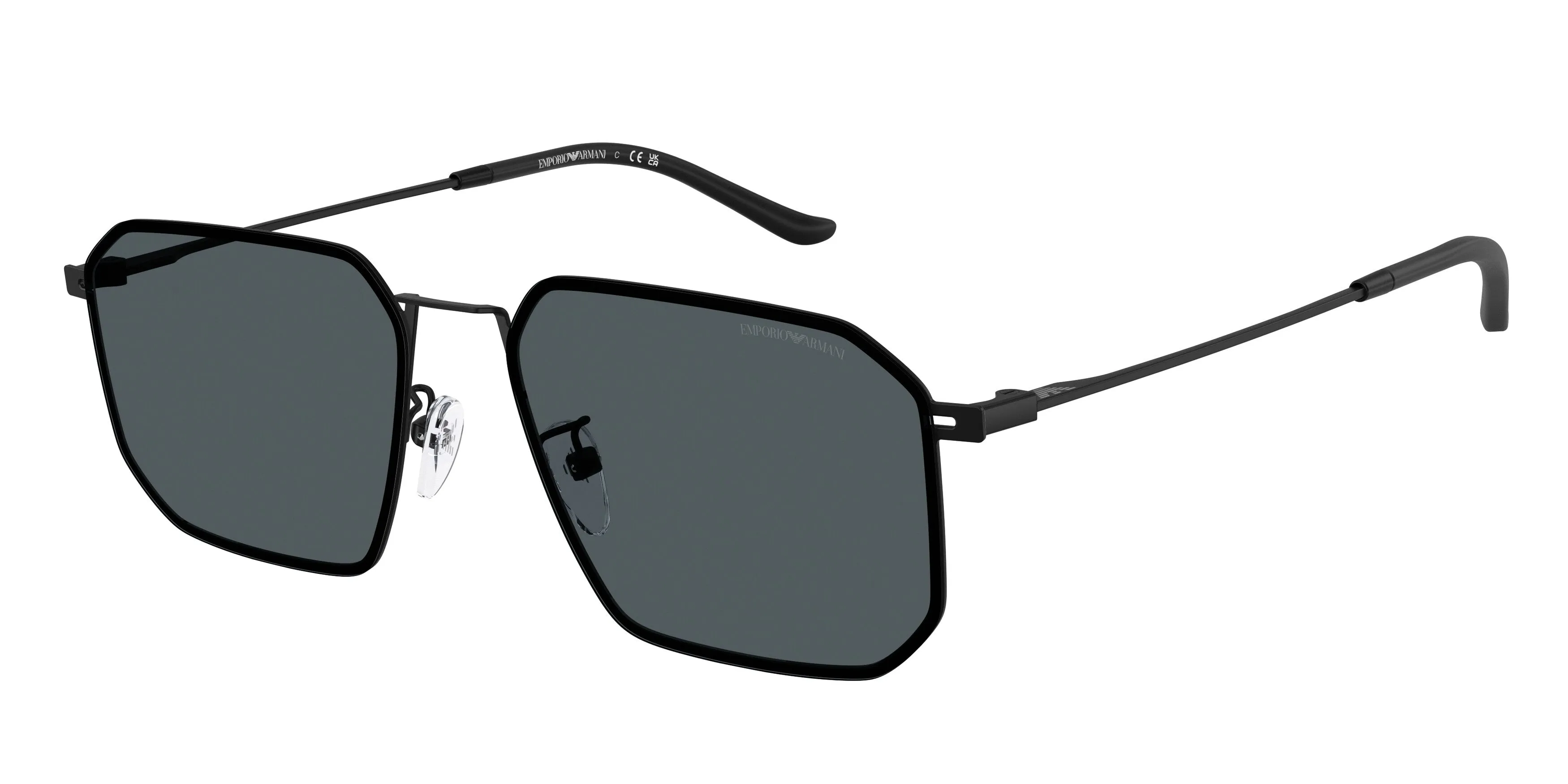 Emporio Armani EA2165D 300180 Occhiali da sole Metallo Nero Grigio Geometrica Normale - immagine 1