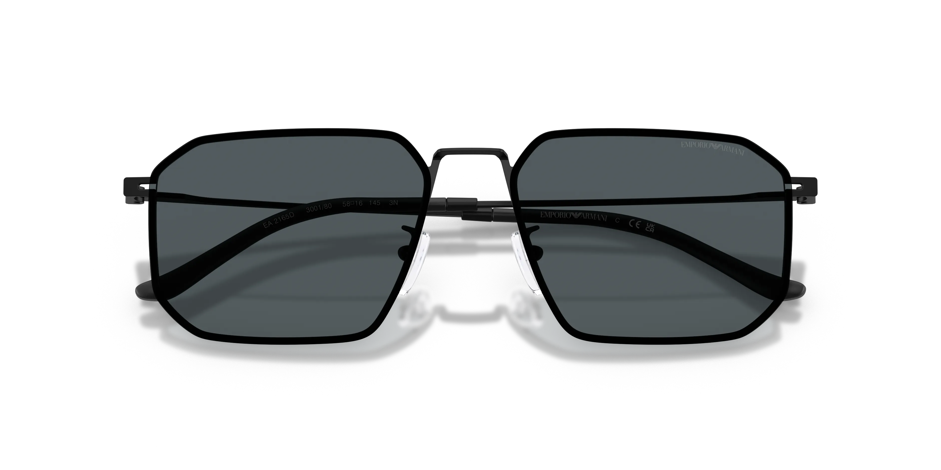 Emporio Armani EA2165D 300180 Occhiali da sole Metallo Nero Grigio Geometrica Normale - immagine 2