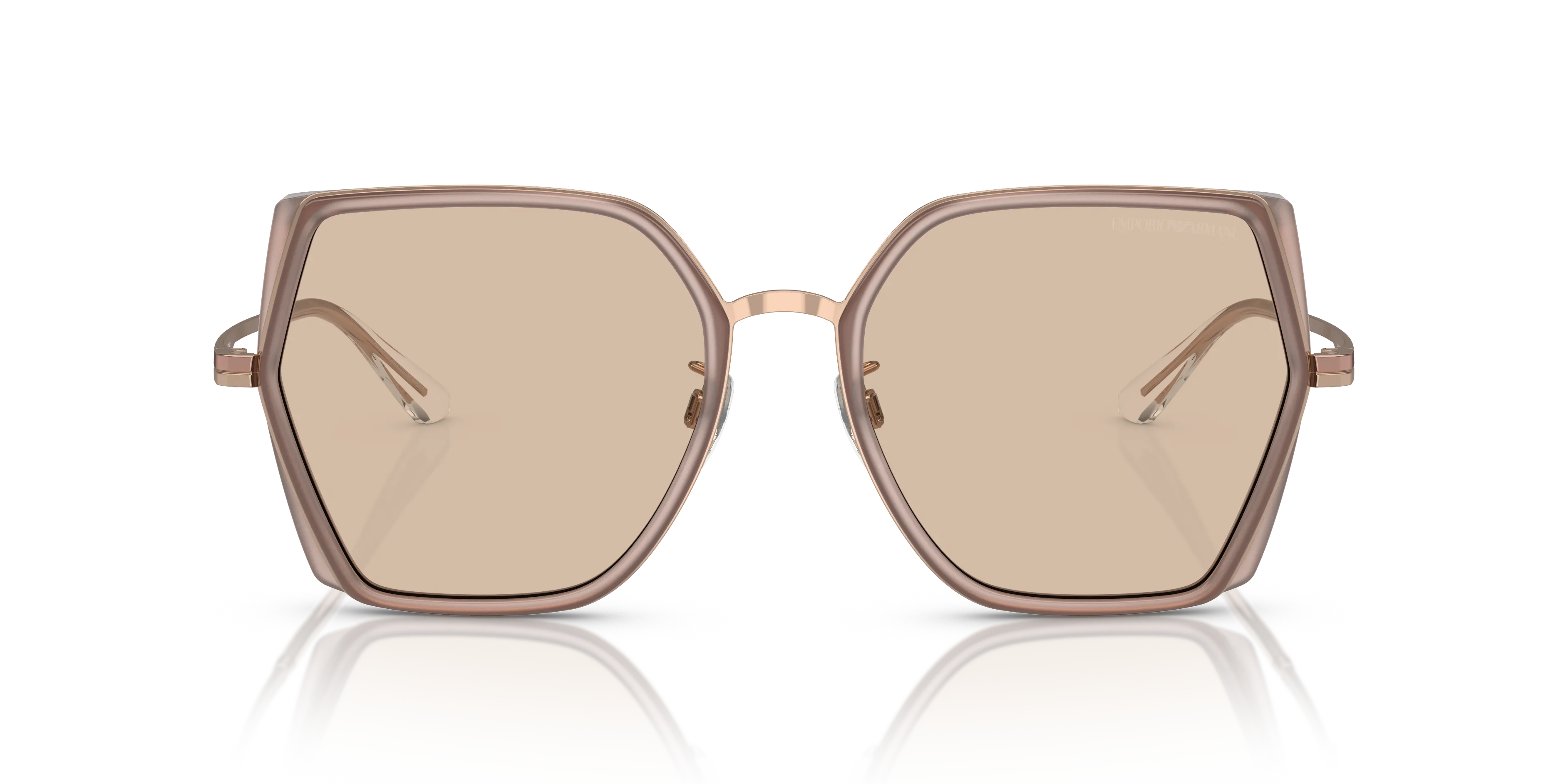 Emporio Armani EA2142D 301193 Occhiali da sole Metallo Rosa Marrone Squadrata Normale - immagine 3