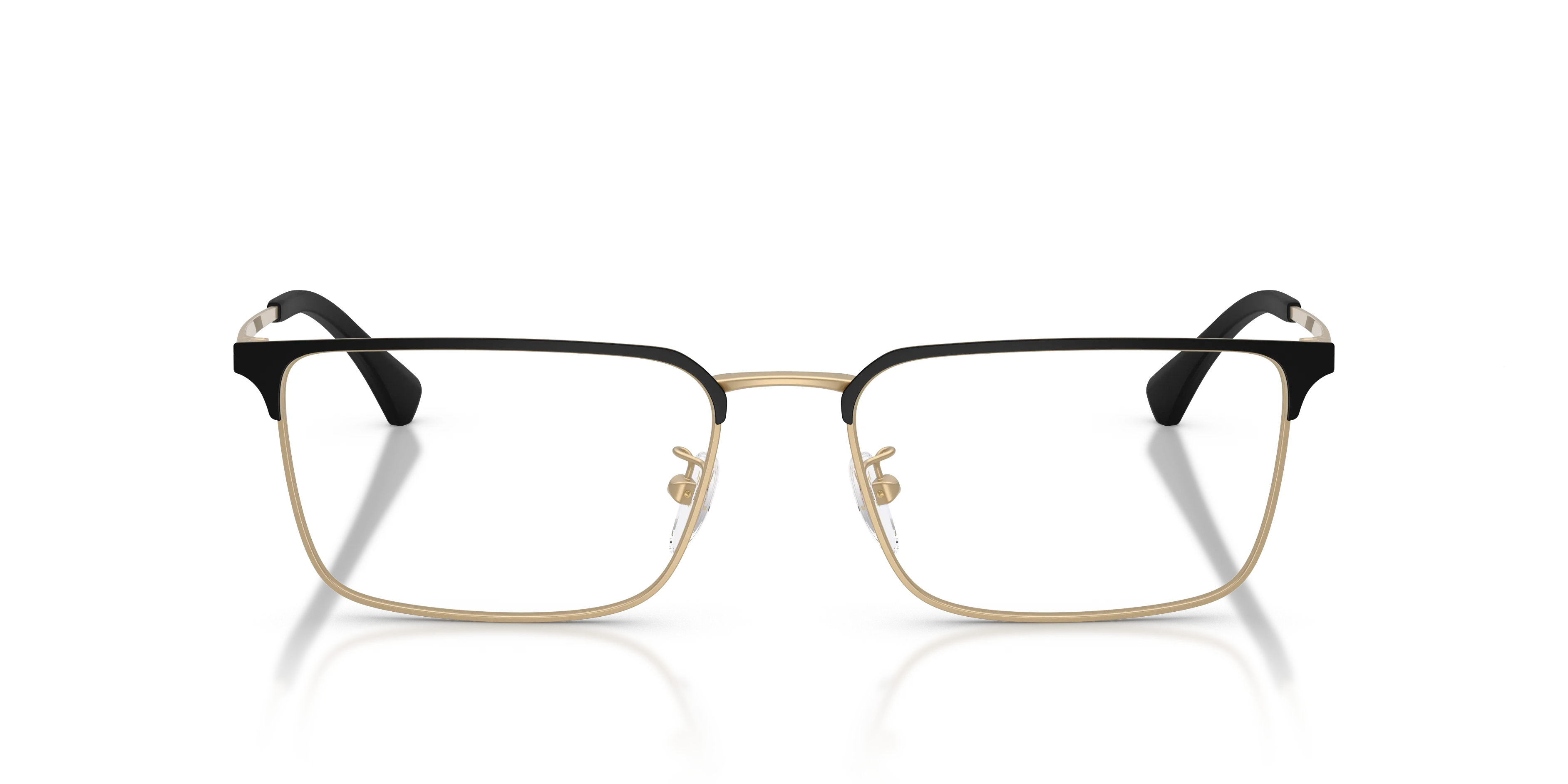 Emporio Armani EA1197D 3002 Montature da vista Metallo Nero Trasparente Squadrata Normale - immagine 3