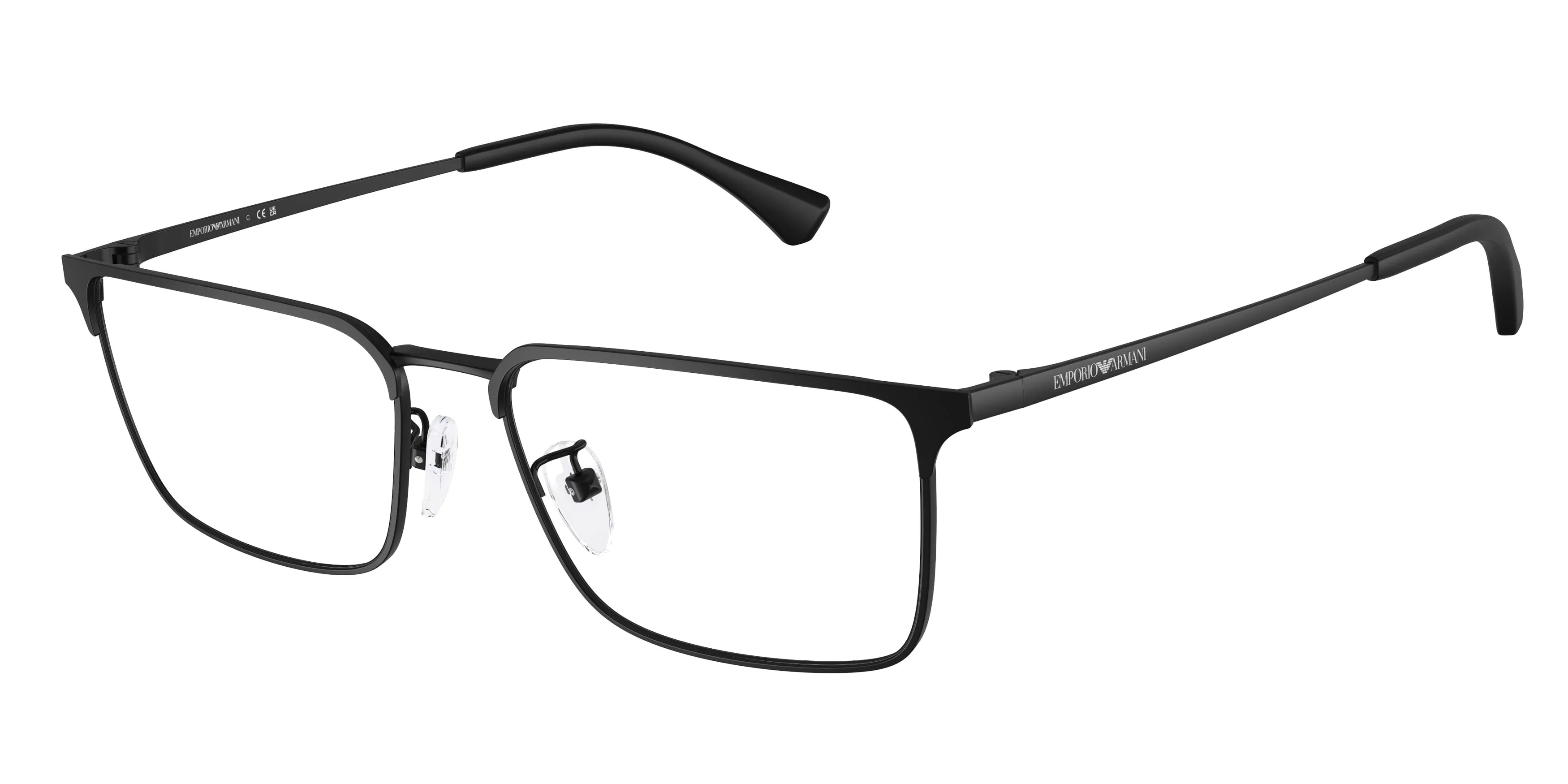 Emporio Armani EA1197D 3001 Montature da vista Metallo Nero Trasparente Squadrata Normale - immagine 1