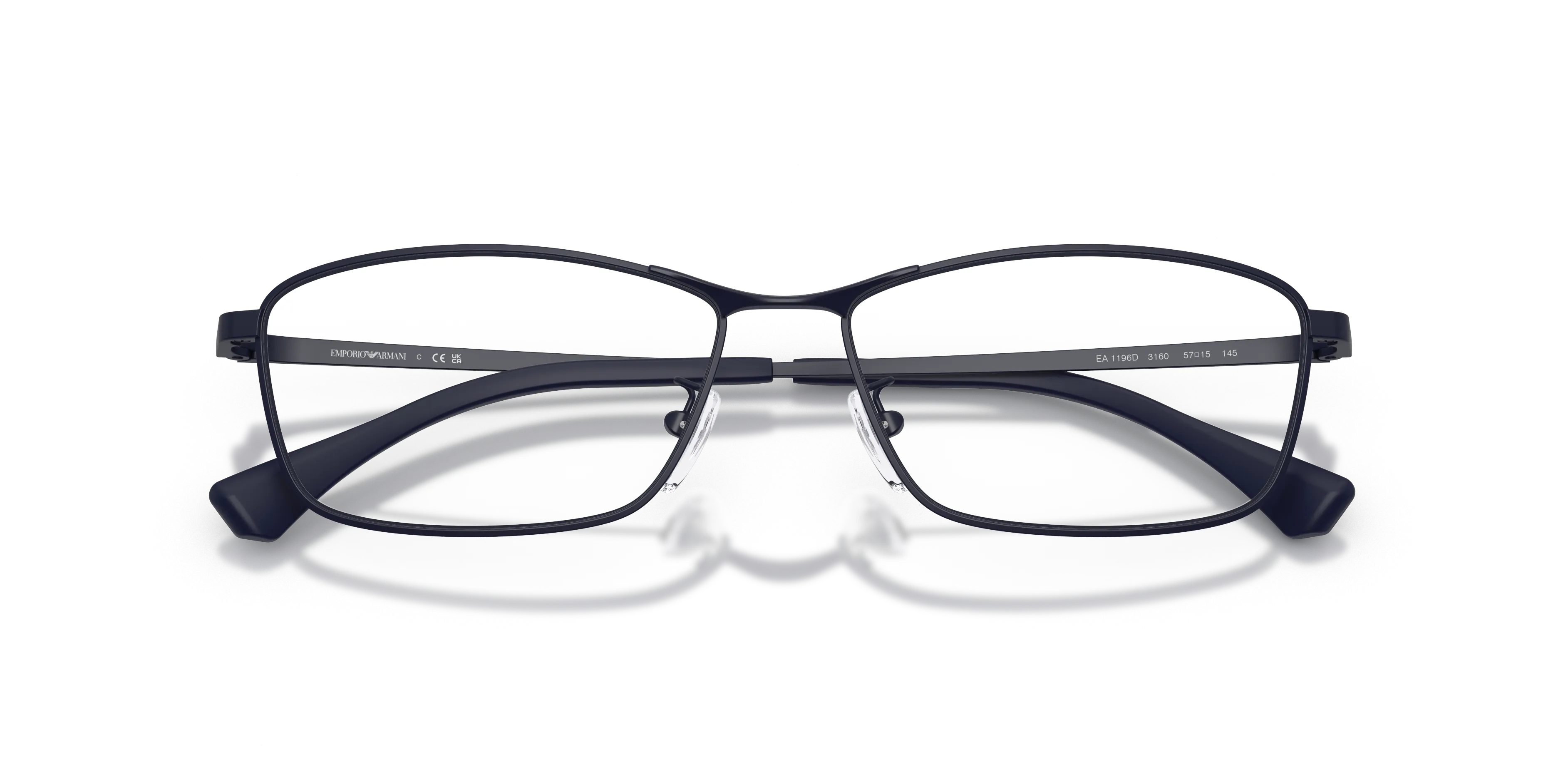 Emporio Armani EA1196D 3160 Montature da vista Metallo Blu Trasparente Geometrica Normale - immagine 2