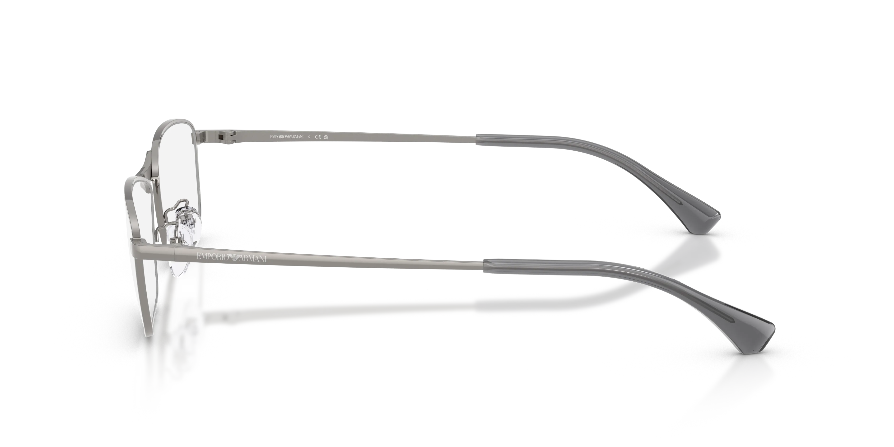 Emporio Armani EA1196D 3010 Montature da vista Metallo Grigio Trasparente Geometrica Normale - immagine 4