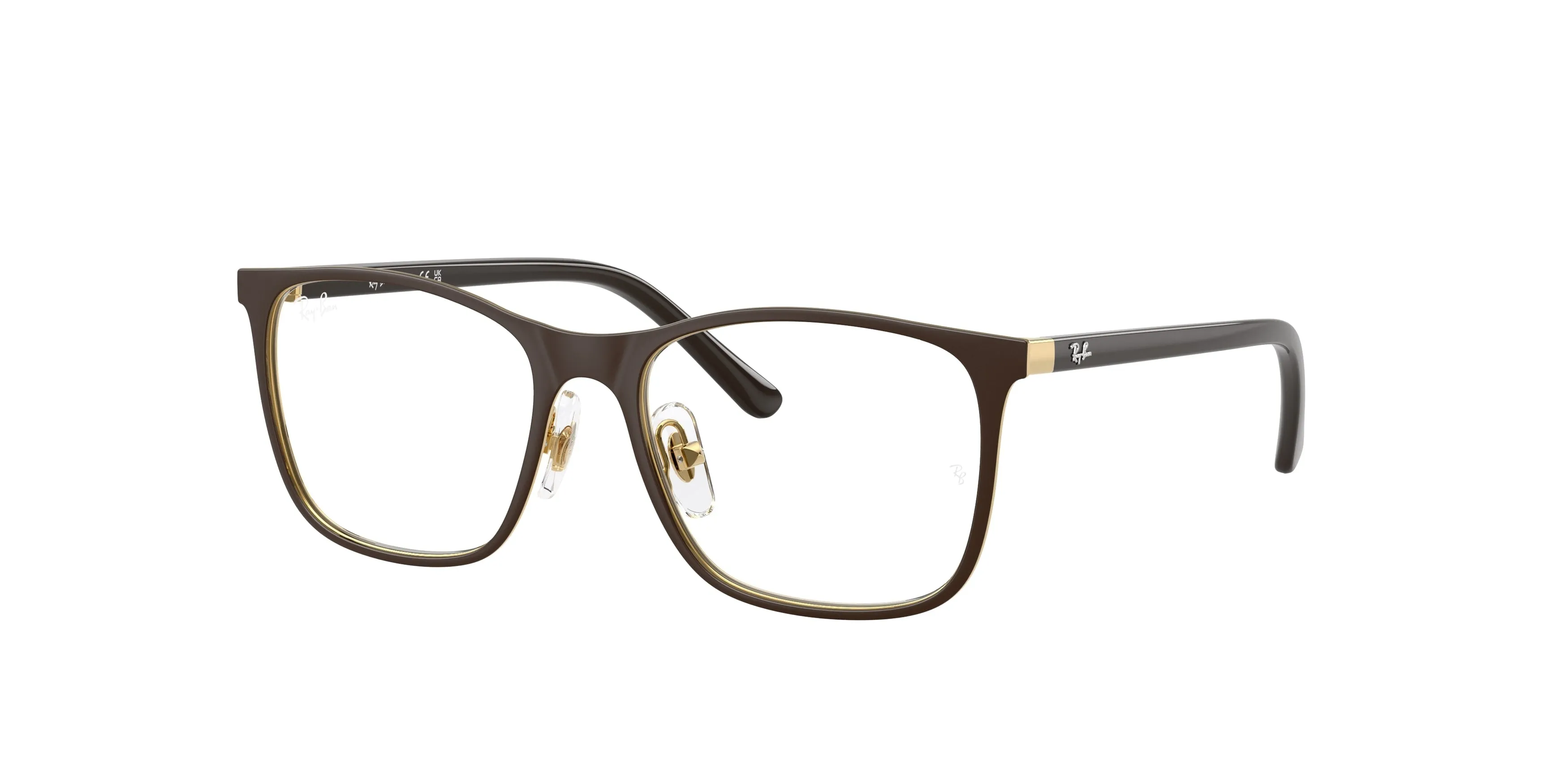 Ray - Ban RY9551V 4078 Montature da vista Metallo Marrone Trasparente Squadrata Normale - immagine 1