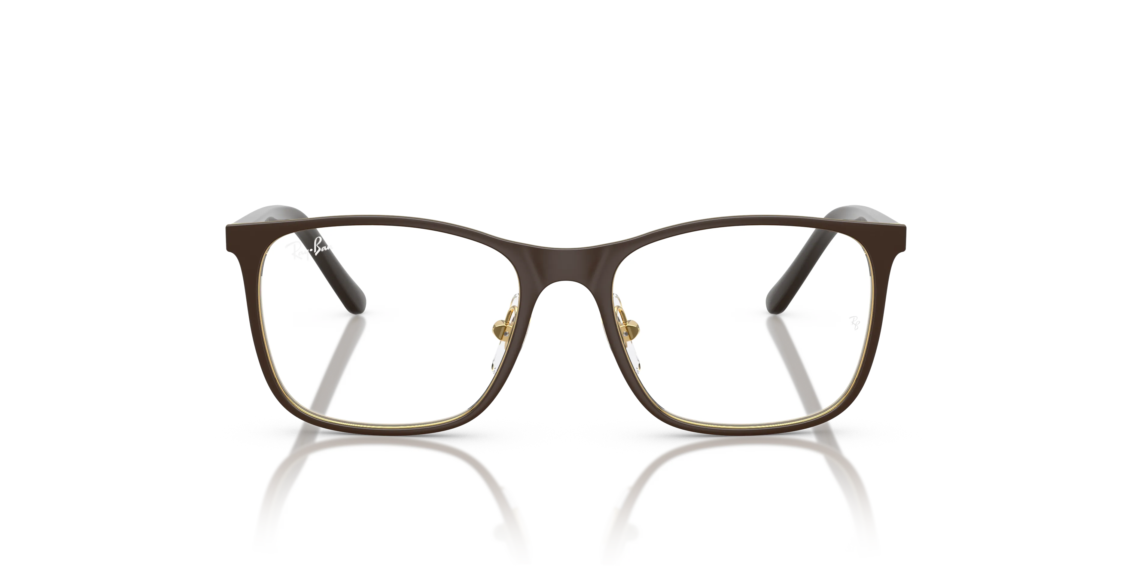 Ray - Ban RY9551V 4078 Montature da vista Metallo Marrone Trasparente Squadrata Normale - immagine 3