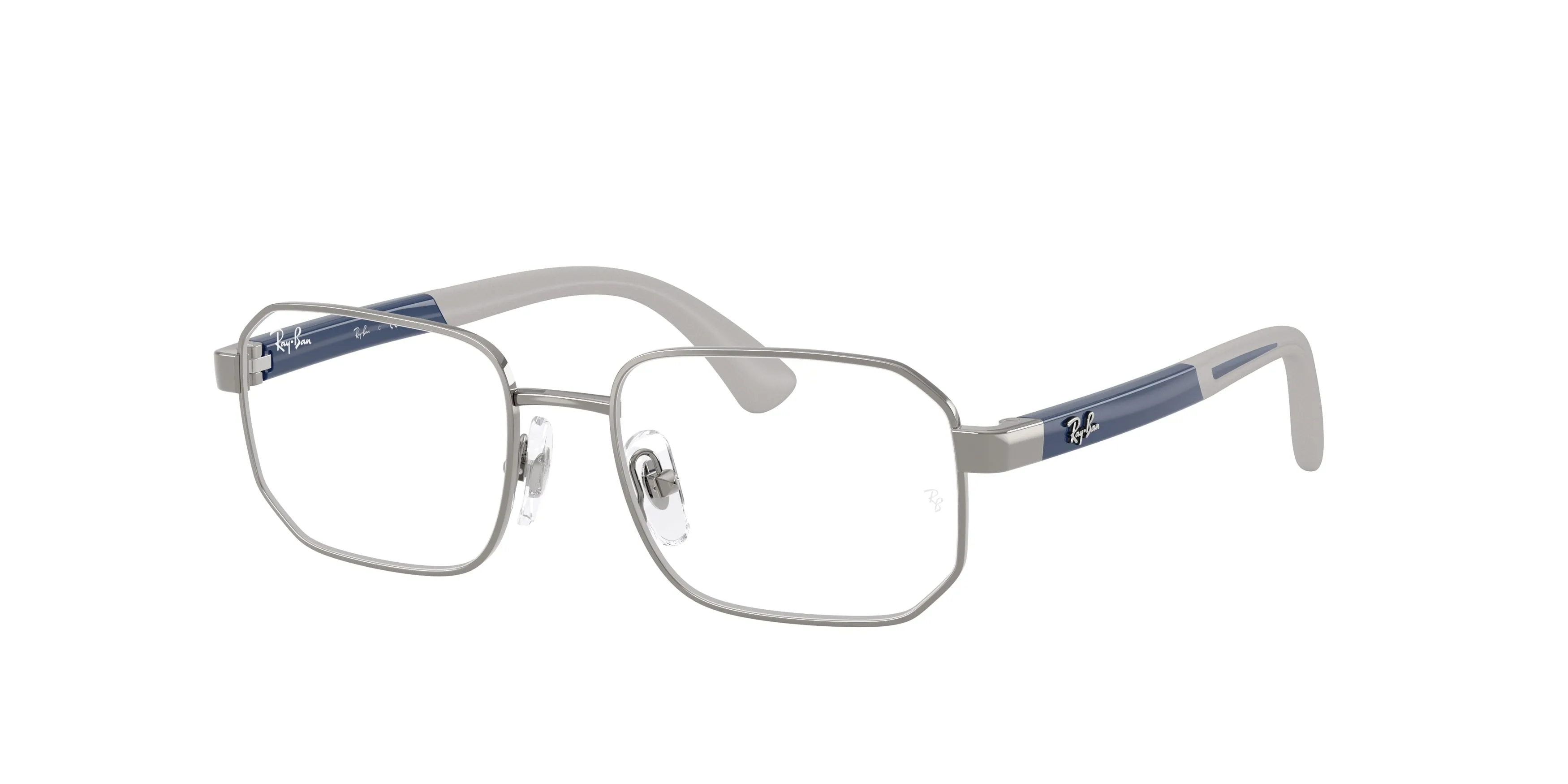 Ray - Ban RY1060 4008 Montature da vista Metallo Grigio Trasparente Geometrica Normale - immagine 1
