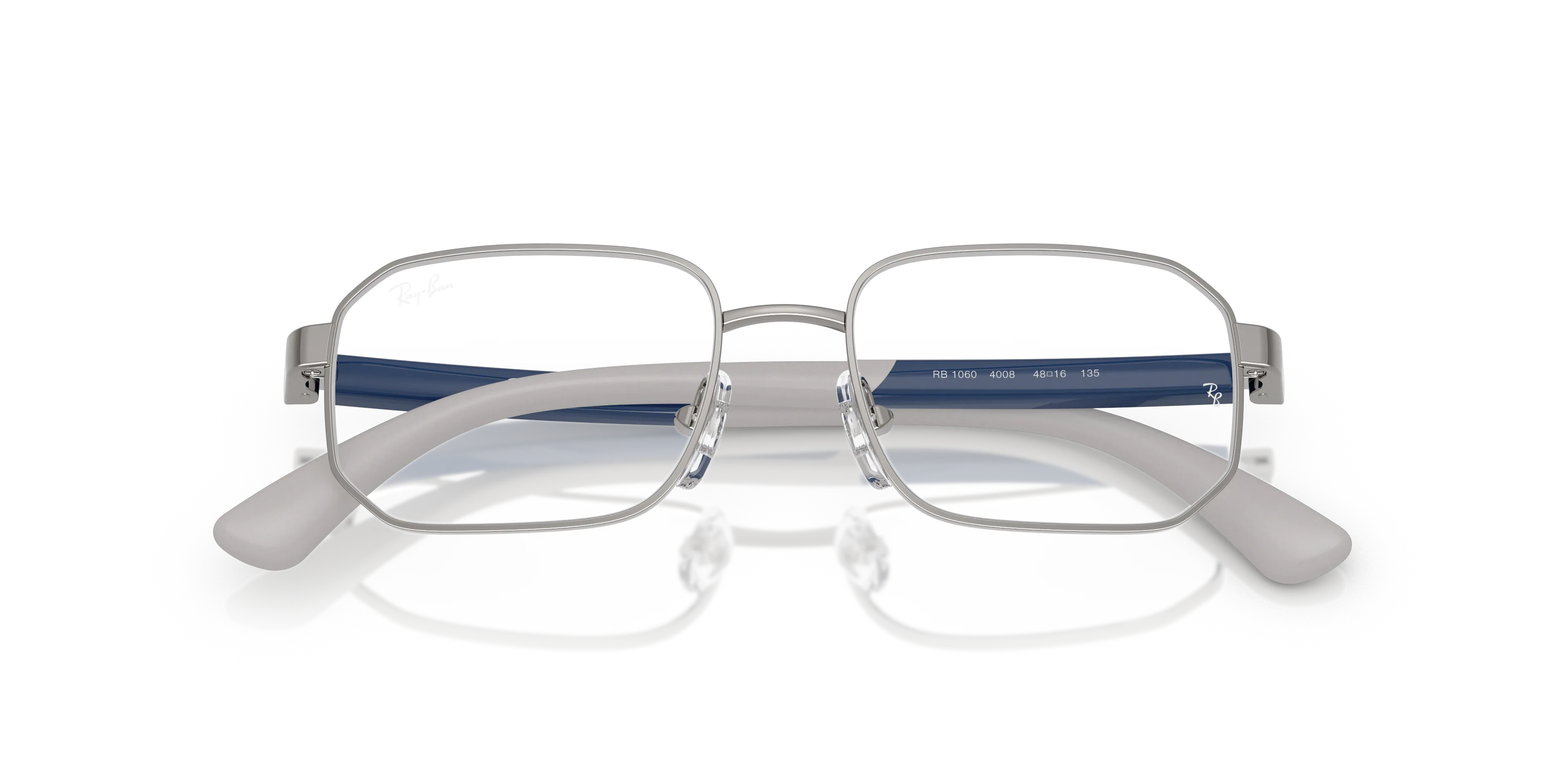 Ray - Ban RY1060 4008 Montature da vista Metallo Grigio Trasparente Geometrica Normale - immagine 2