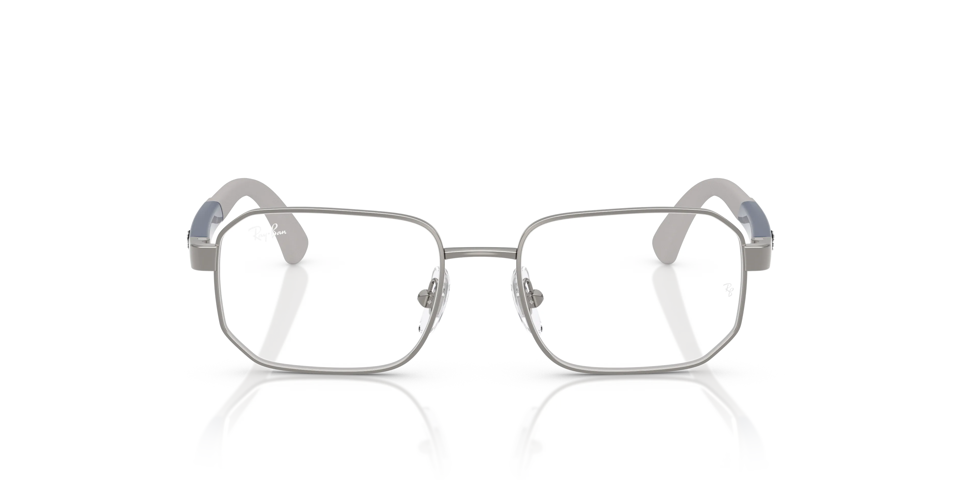 Ray - Ban RY1060 4008 Montature da vista Metallo Grigio Trasparente Geometrica Normale - immagine 3