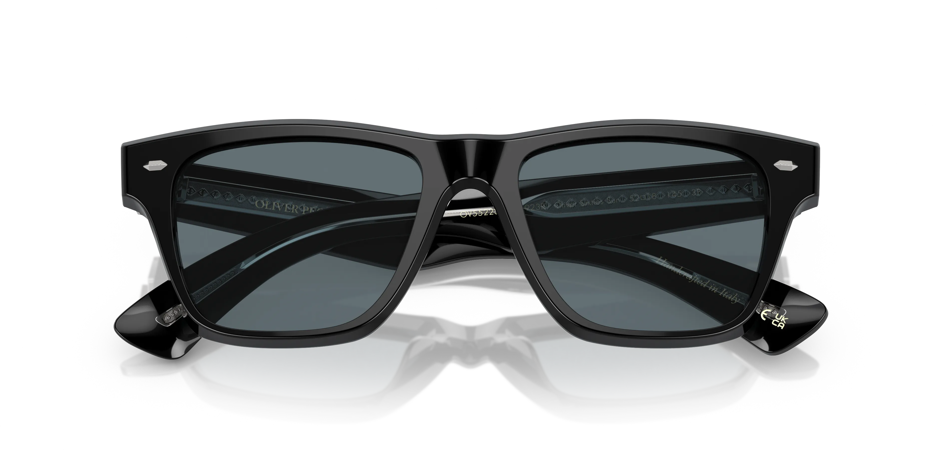 Oliver Peoples OV5522SU OLIVER SIXTIES SUN 14923R Occhiali da sole Acetato Nero Blu Pillow Polarizzata - immagine 2