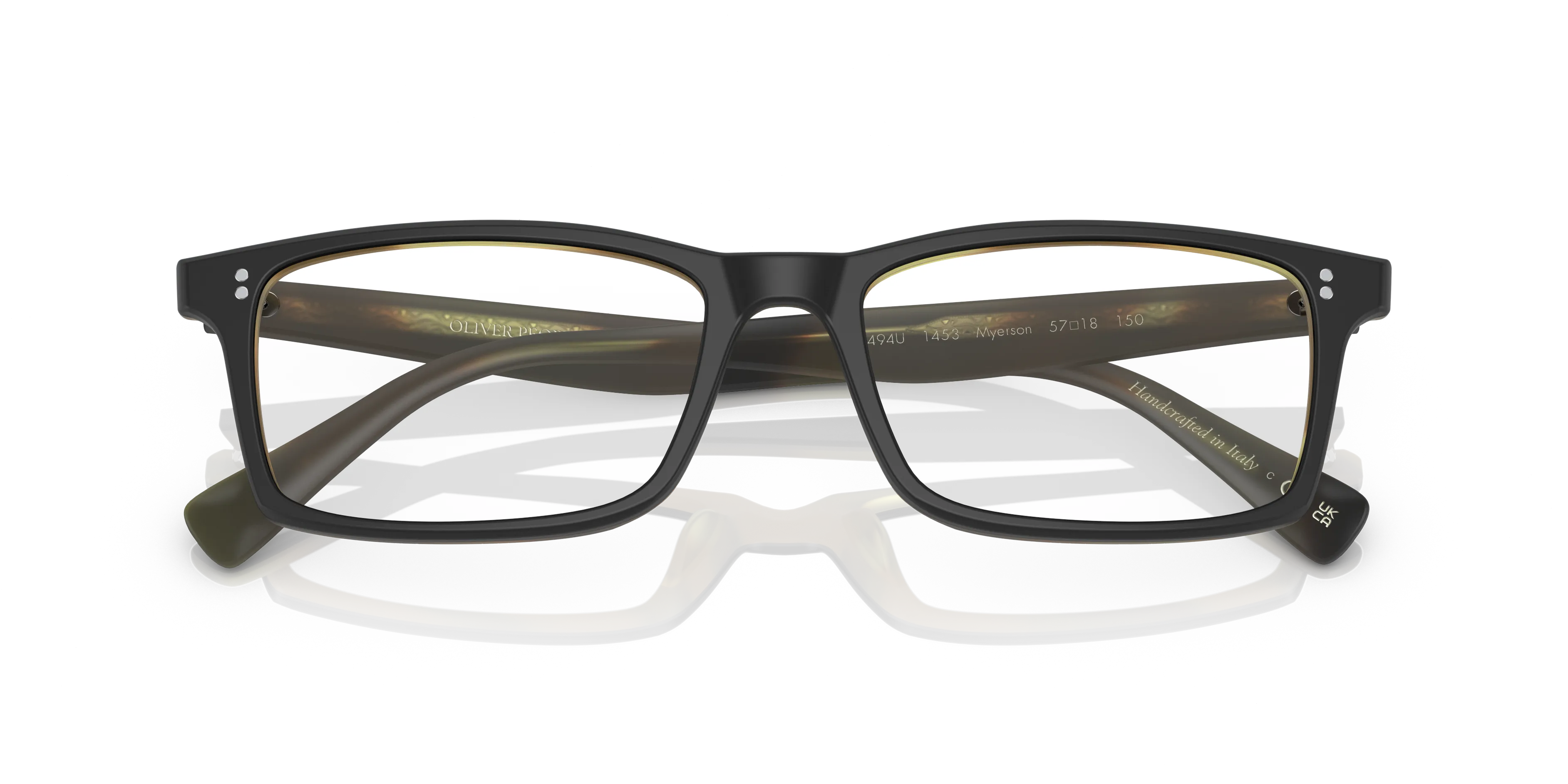 Oliver Peoples OV5494U MYERSON 1453 Montature da vista Acetato Nero Trasparente Squadrata Normale - immagine 2