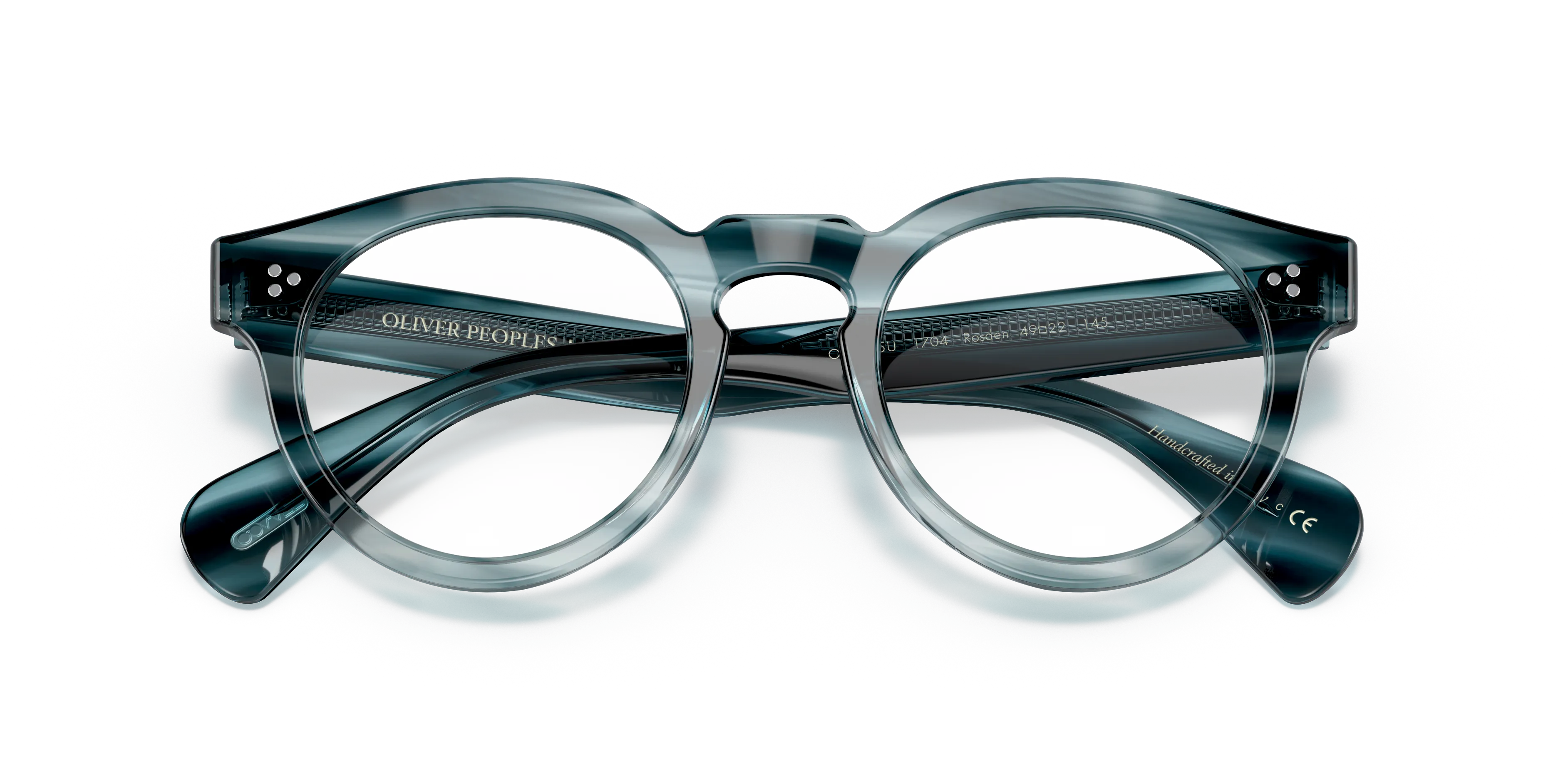 Oliver Peoples OV5475U ROSDEN 1704 Montature da vista Acetato Blu Trasparente Rotonda Normale - immagine 2
