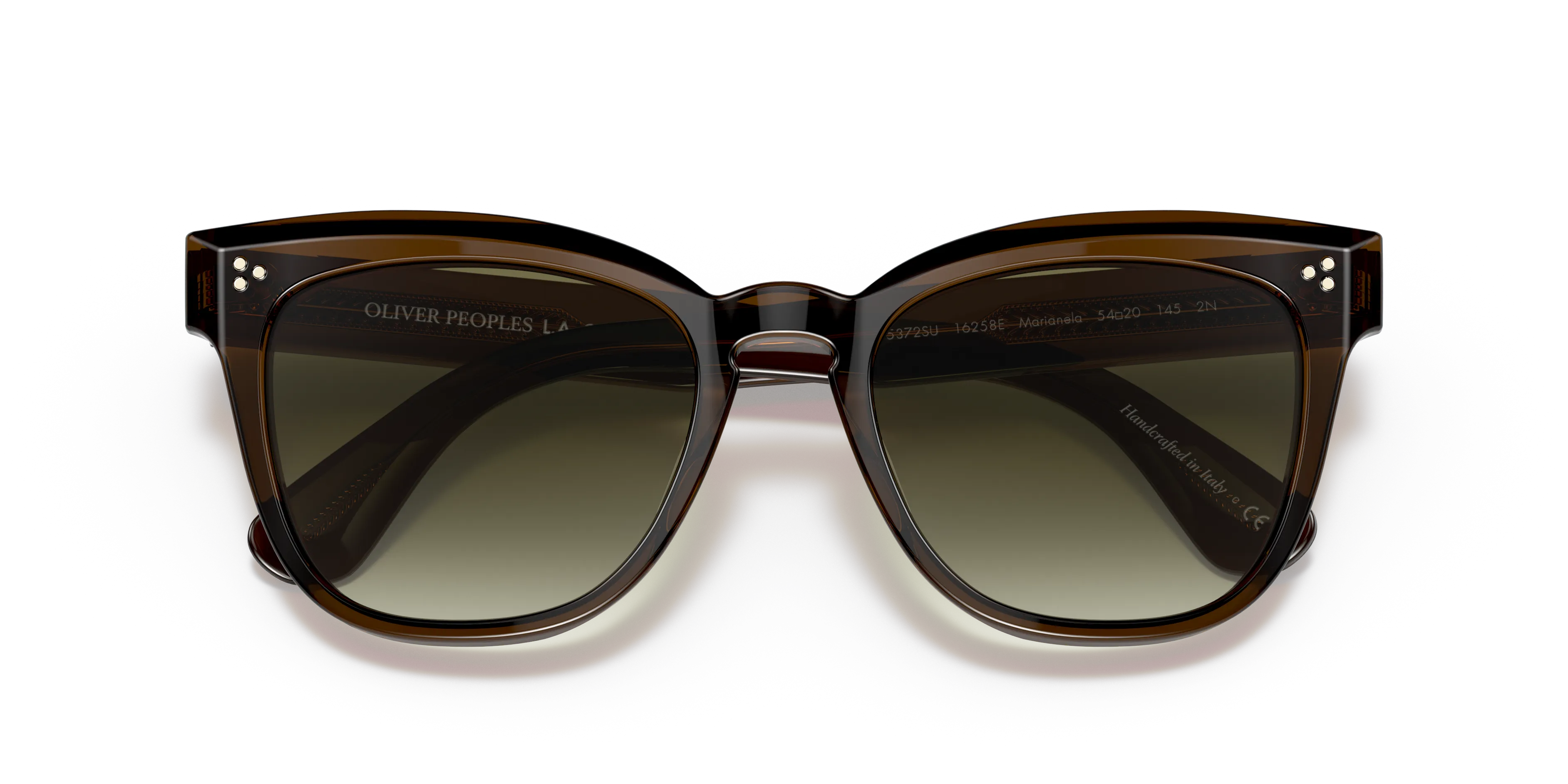 Oliver Peoples OV5372SU MARIANELA 16258E Occhiali da sole Acetato Marrone Verde Farfalla Normale Sfumato - immagine 2