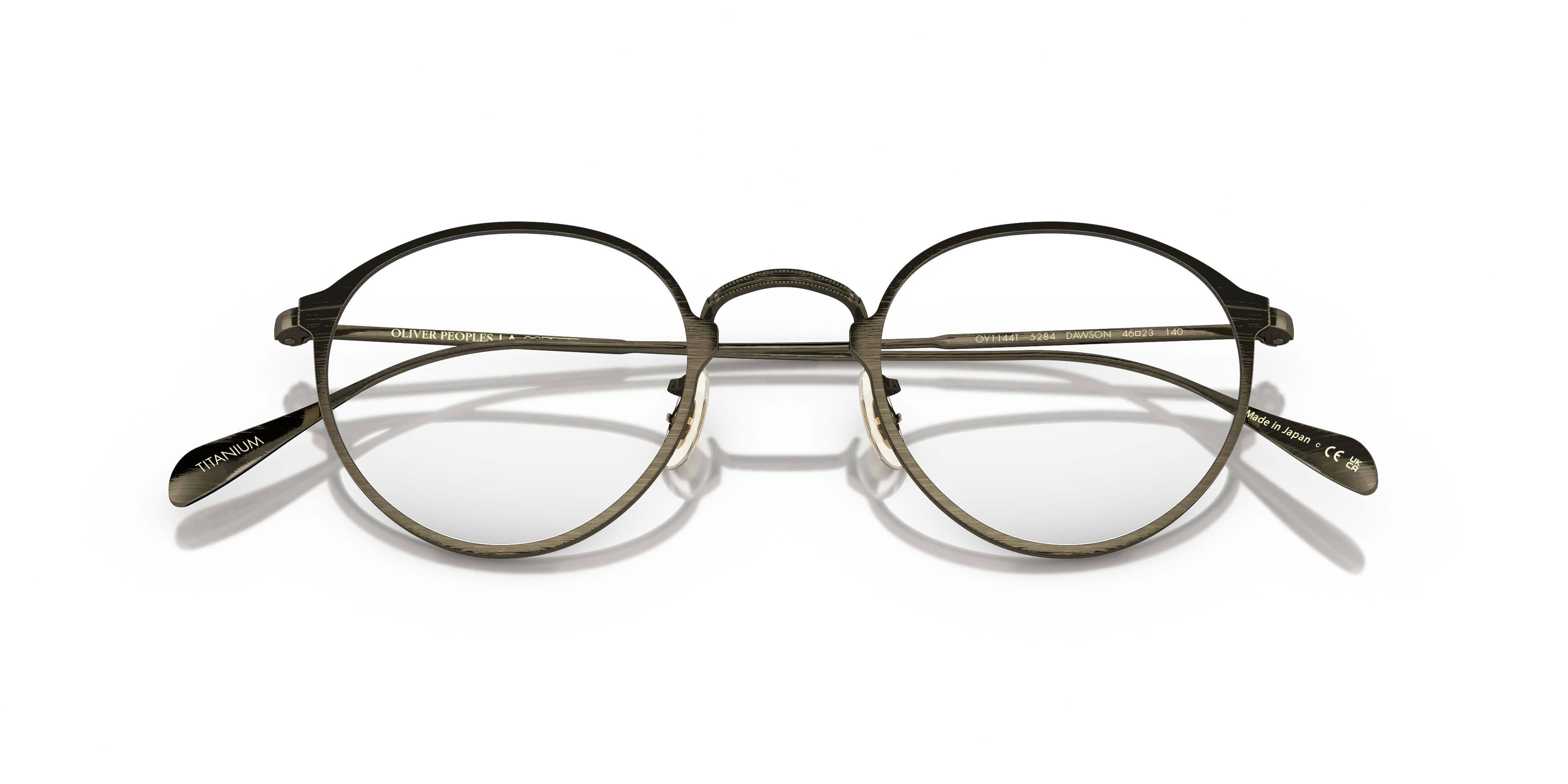 Oliver Peoples OV1144T DAWSON 5284 Montature da vista Titanio Oro Trasparente Rotonda Normale - immagine 2