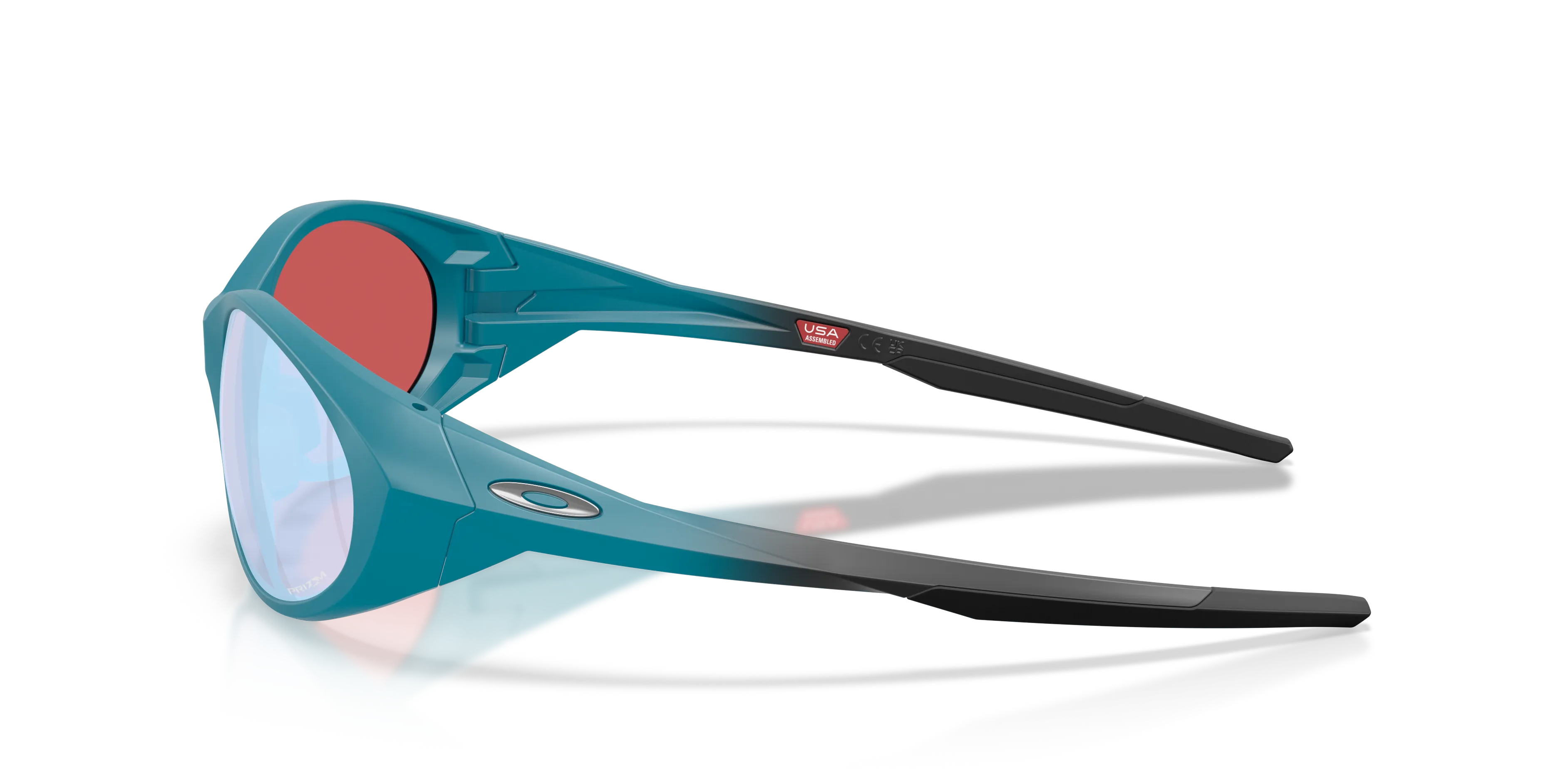 Oakley OO9438 EYEJACKET REDUX 943830 Occhiali da sole O_Matter Blu Rosso Squadrata Normale - immagine 4