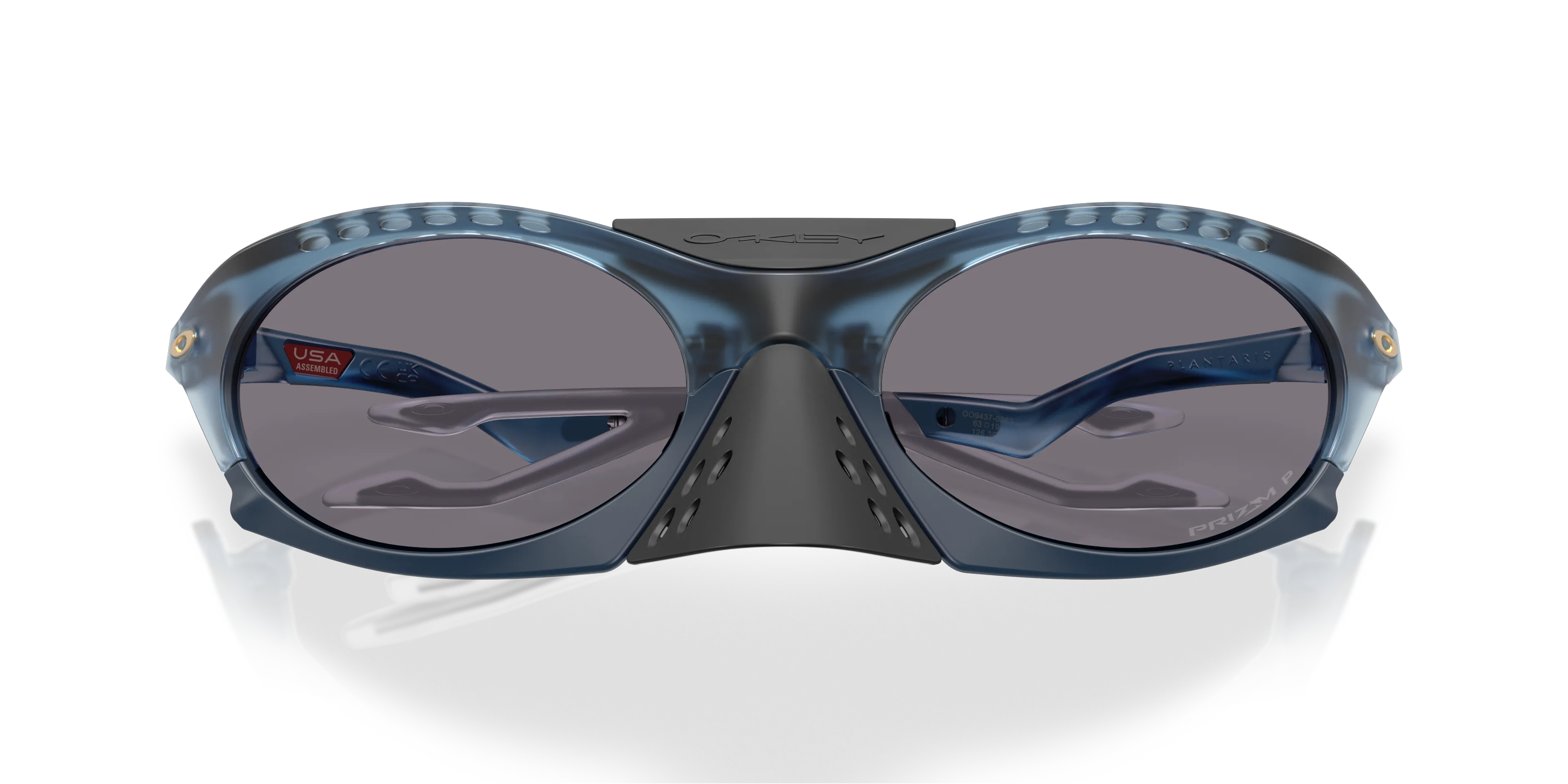Oakley OO9437 PLANTARIS 943709 Occhiali da sole O_Matter Blu Grigio Rotonda Polarizzata - immagine 2