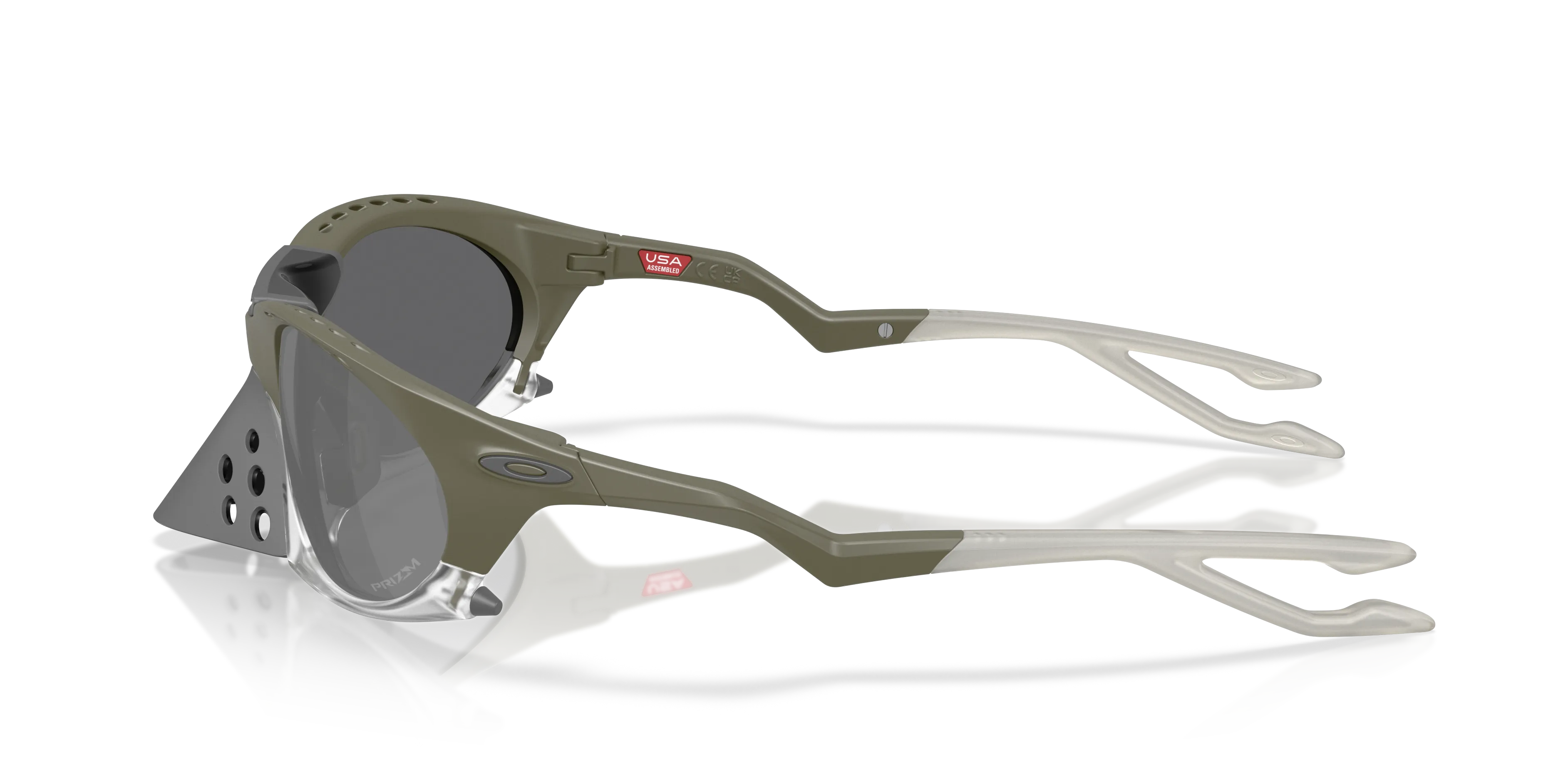 Oakley OO9437 PLANTARIS 943707 Occhiali da sole O_Matter Verde Grigio Rotonda Normale - immagine 4