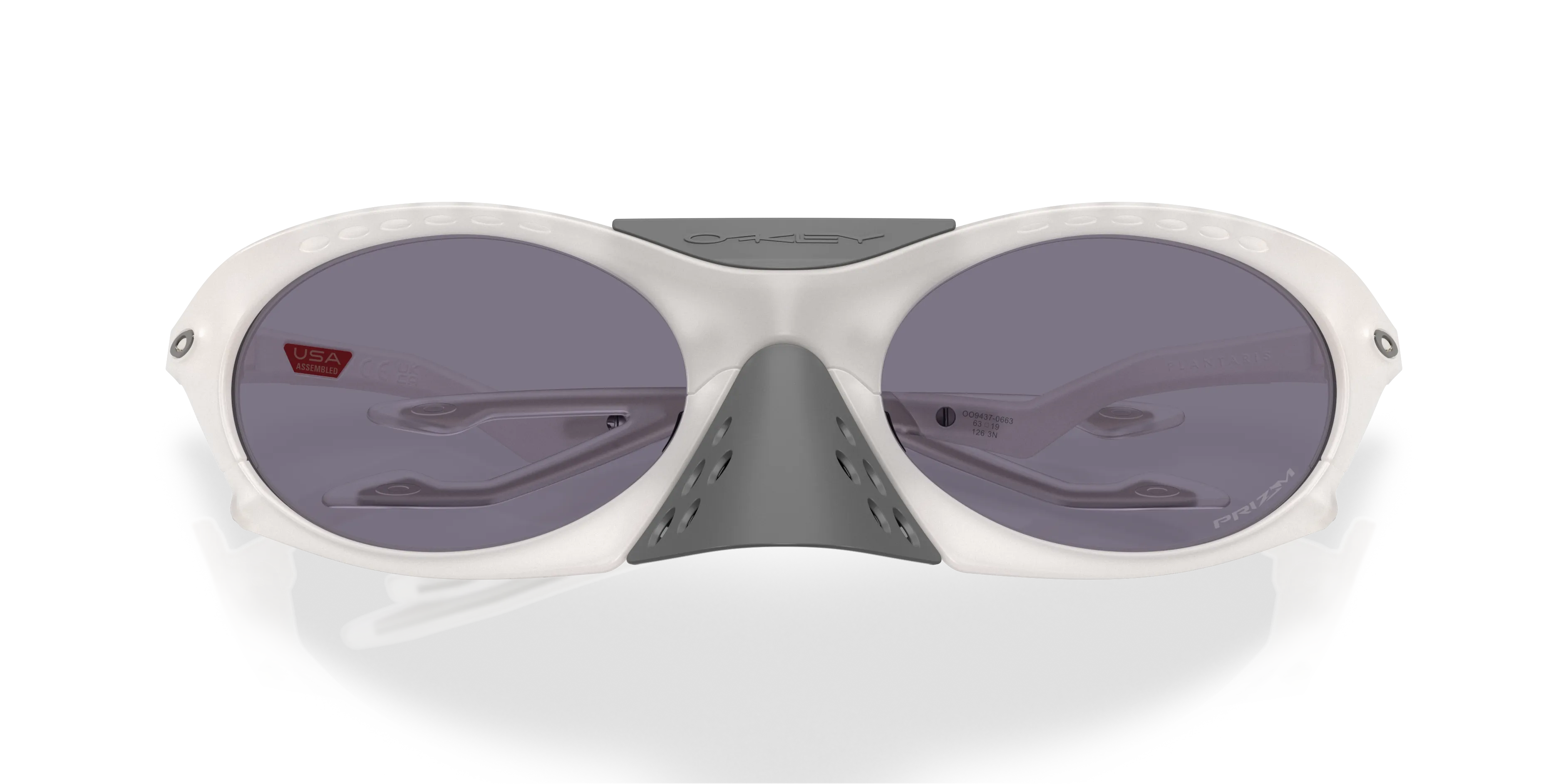 Oakley OO9437 PLANTARIS 943706 Occhiali da sole O_Matter Bianco Grigio Rotonda Normale - immagine 2