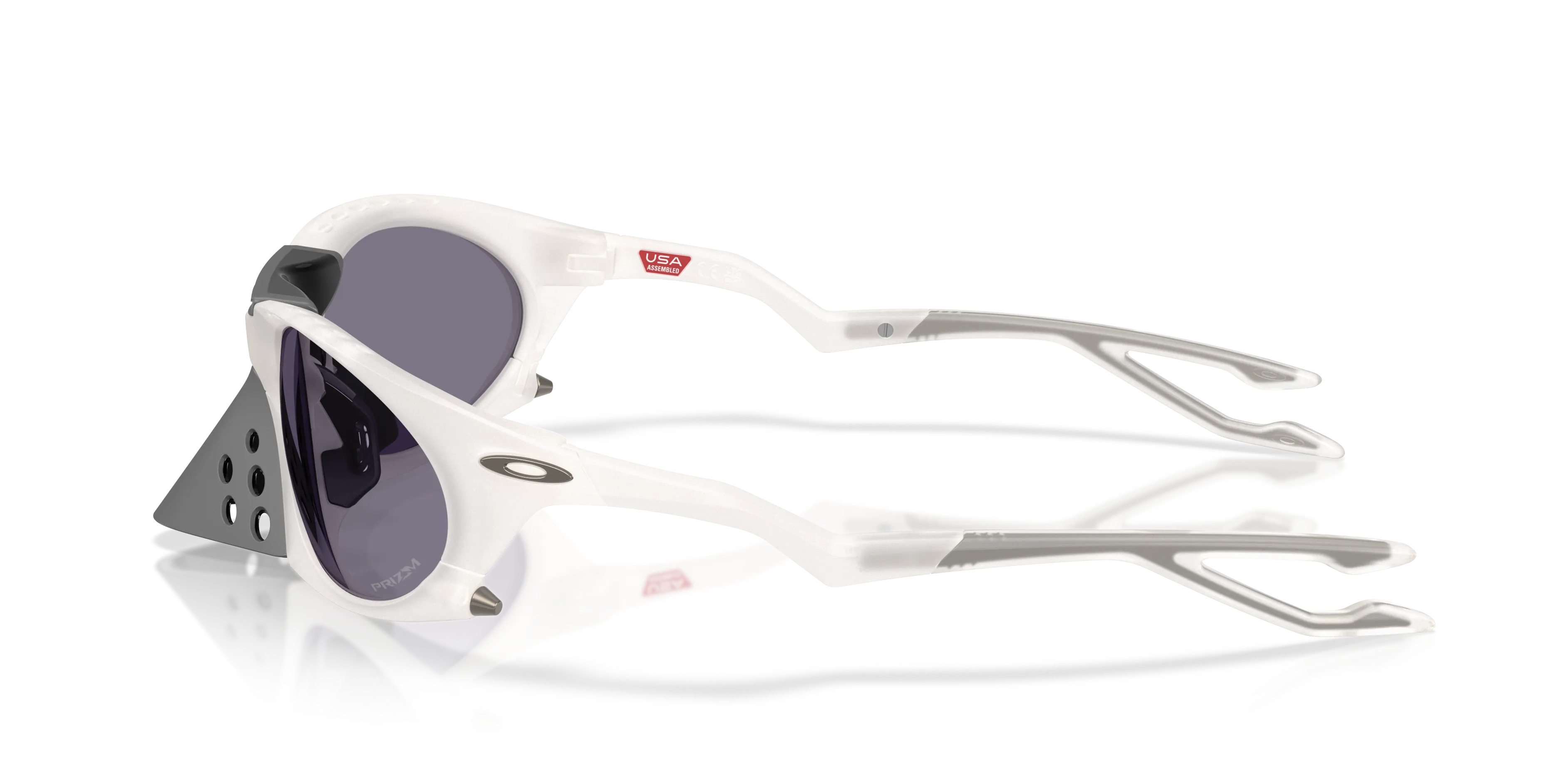 Oakley OO9437 PLANTARIS 943706 Occhiali da sole O_Matter Bianco Grigio Rotonda Normale - immagine 4