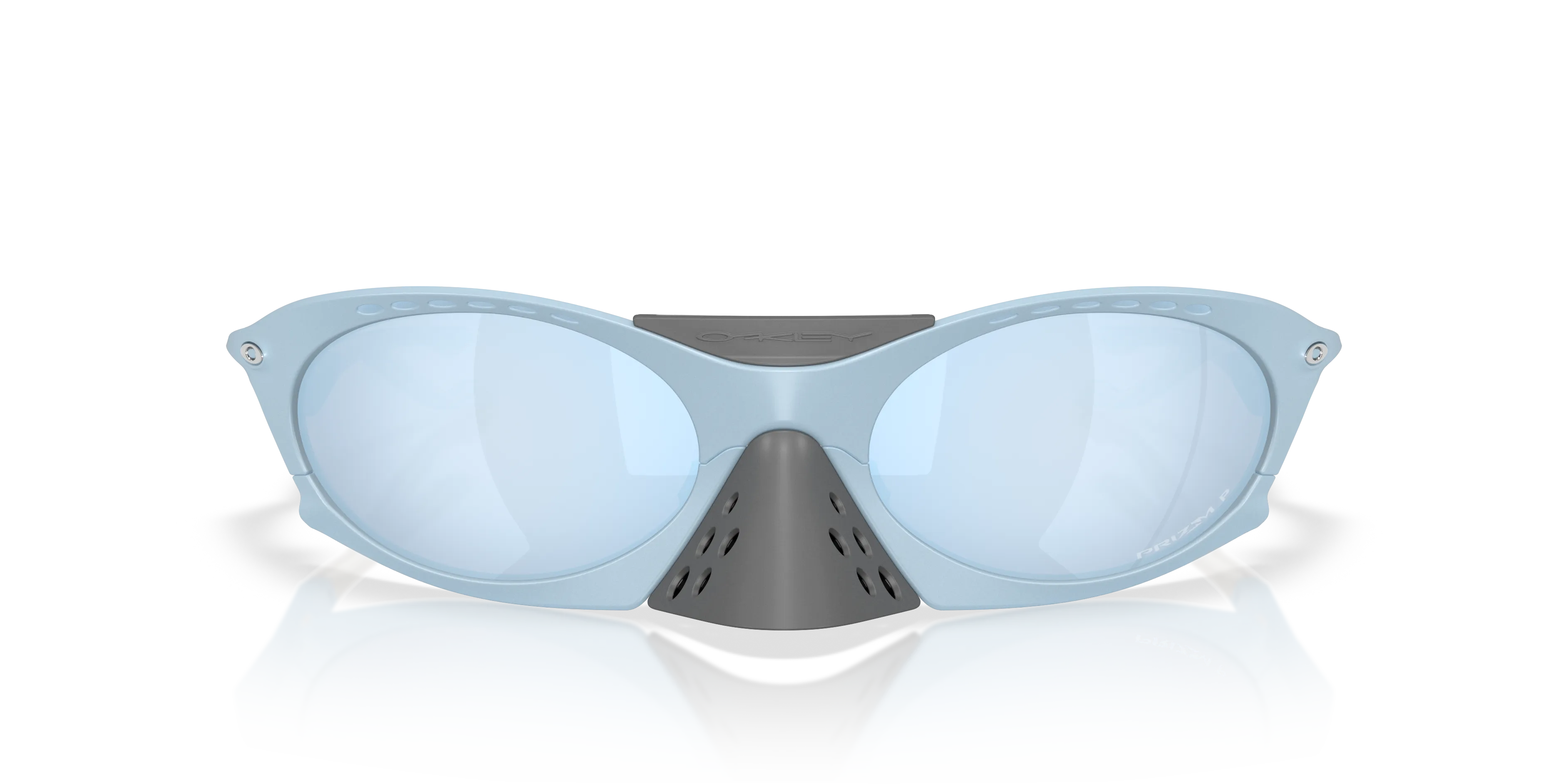 Oakley OO9437 PLANTARIS 943704 Occhiali da sole O_Matter Grigio Blu Rotonda Polarizzata - immagine 3