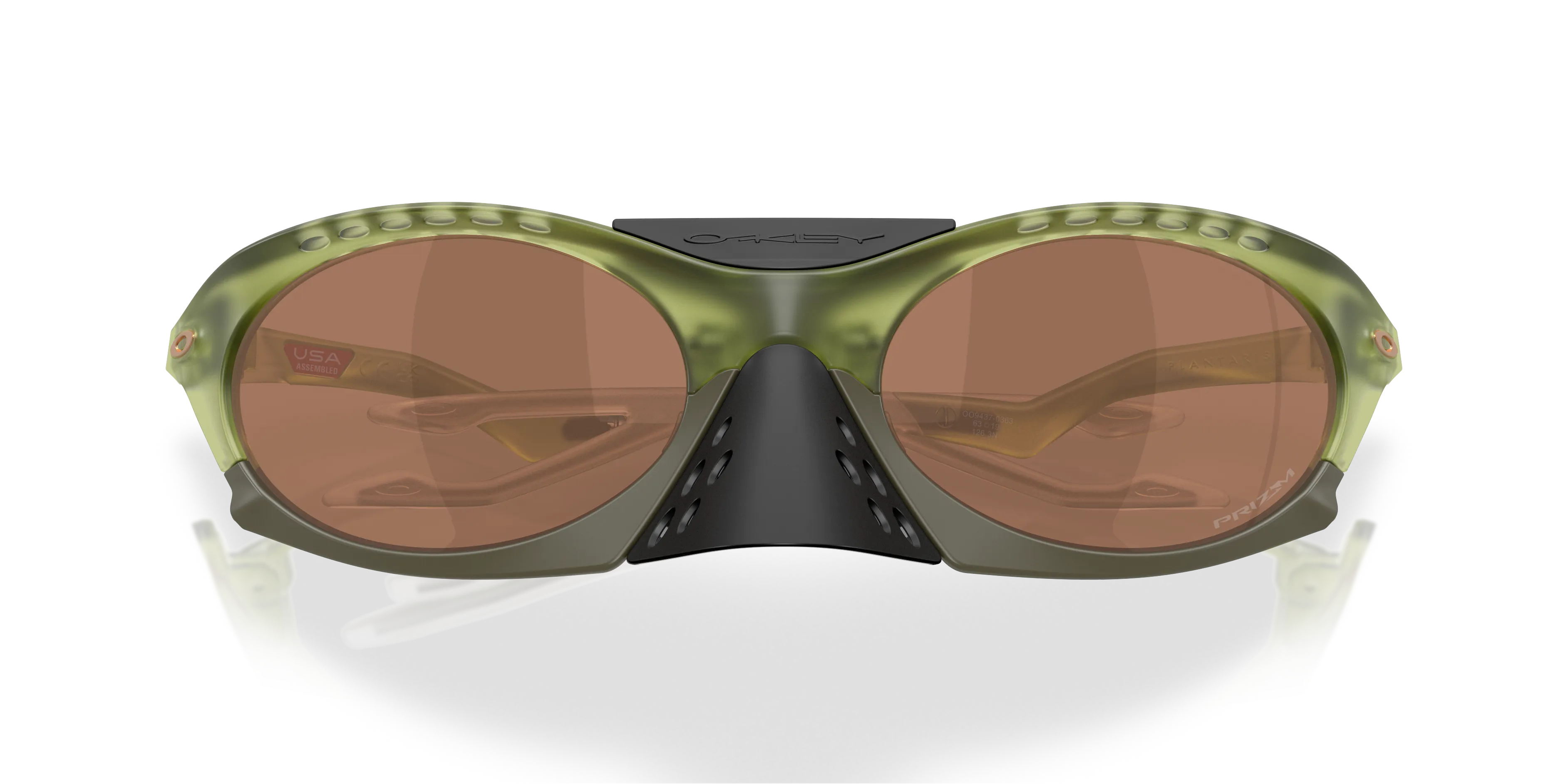 Oakley OO9437 PLANTARIS 943703 Occhiali da sole O_Matter Verde Marrone Rotonda Normale - immagine 2