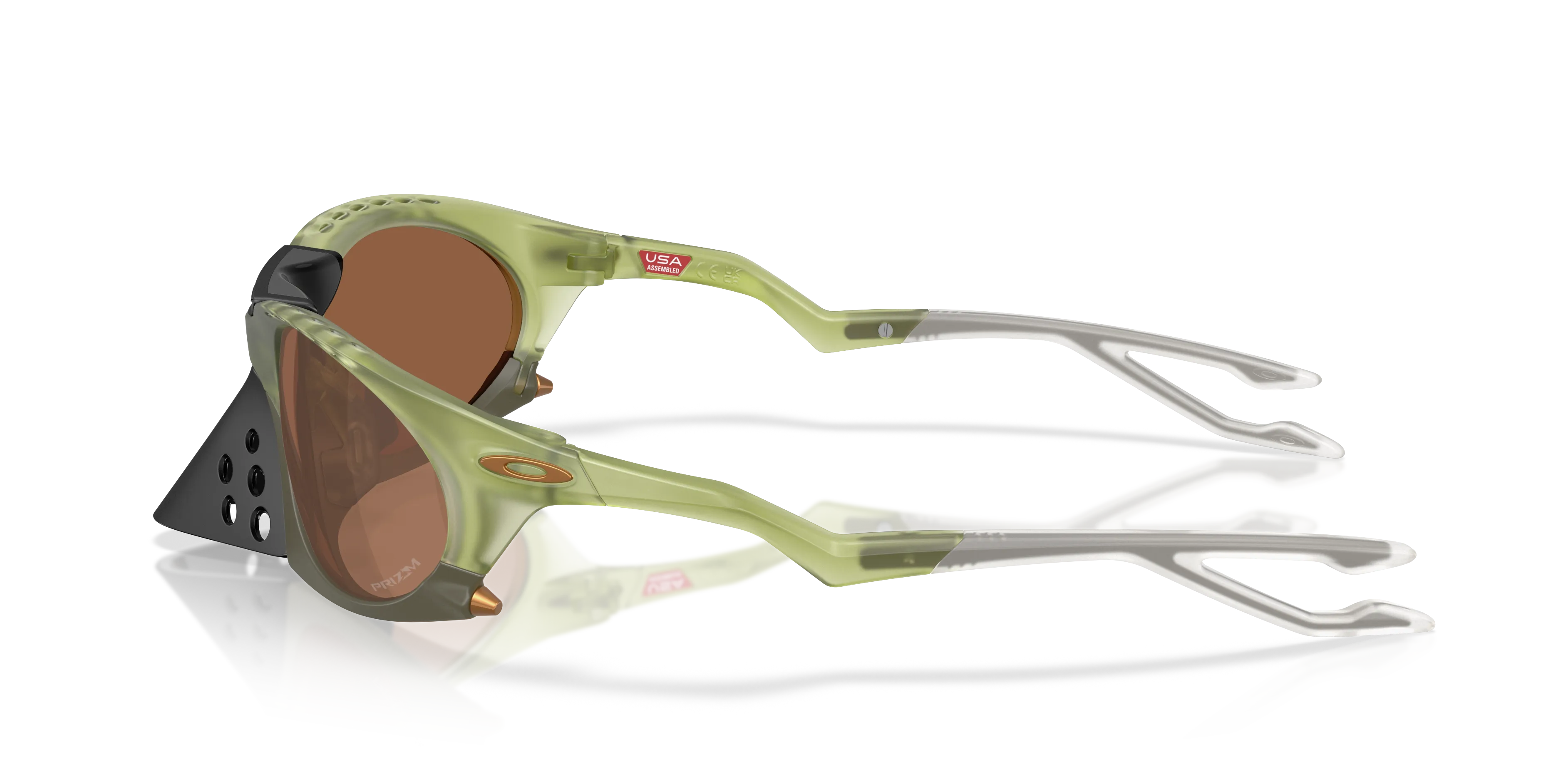 Oakley OO9437 PLANTARIS 943703 Occhiali da sole O_Matter Verde Marrone Rotonda Normale - immagine 4