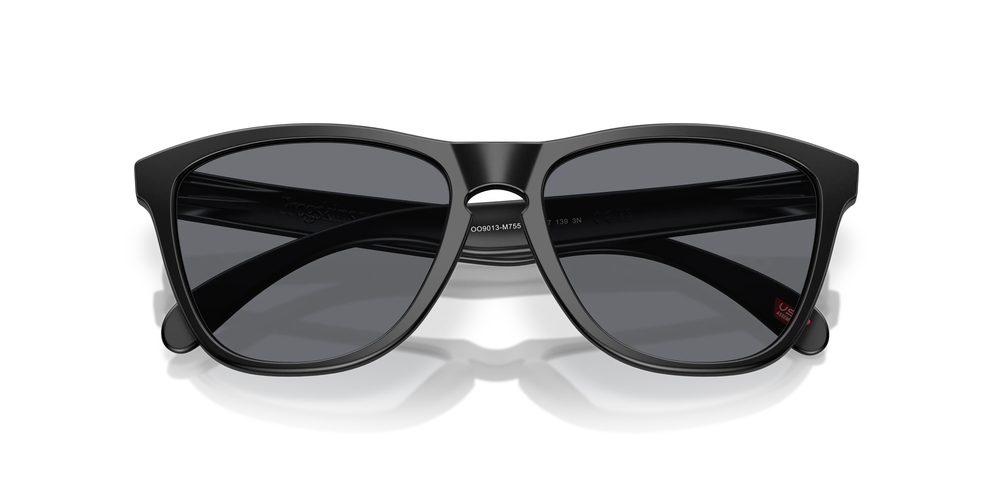 Oakley OO9013 FROGSKINS 9013M7 Occhiali da sole O_Matter Nero Grigio Squadrata Normale - immagine 2