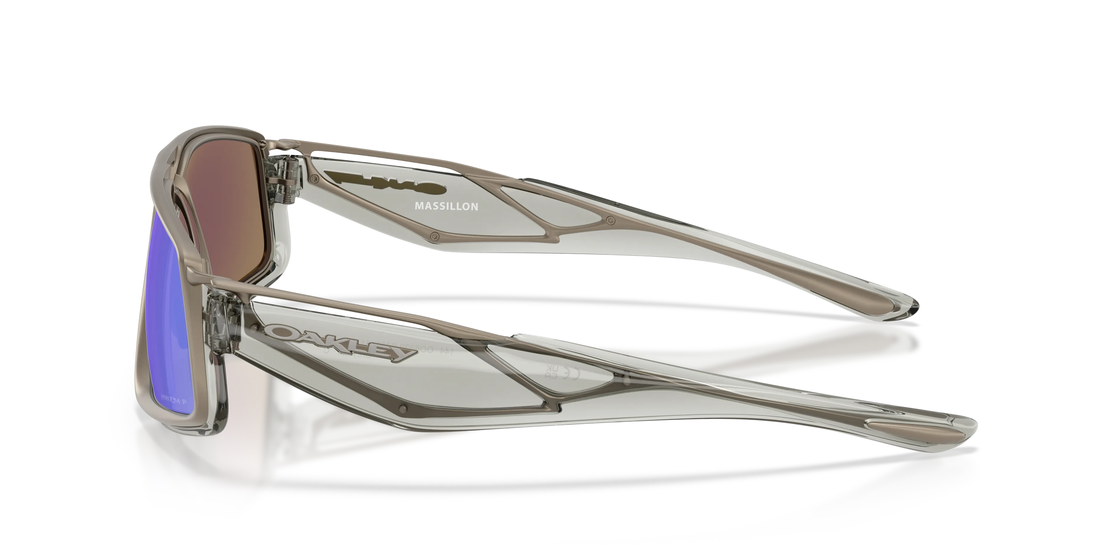 Oakley OO6029 MASSILLON 602904 Occhiali da sole Titanio Grigio Blu Squadrata Polarizzata - immagine 4
