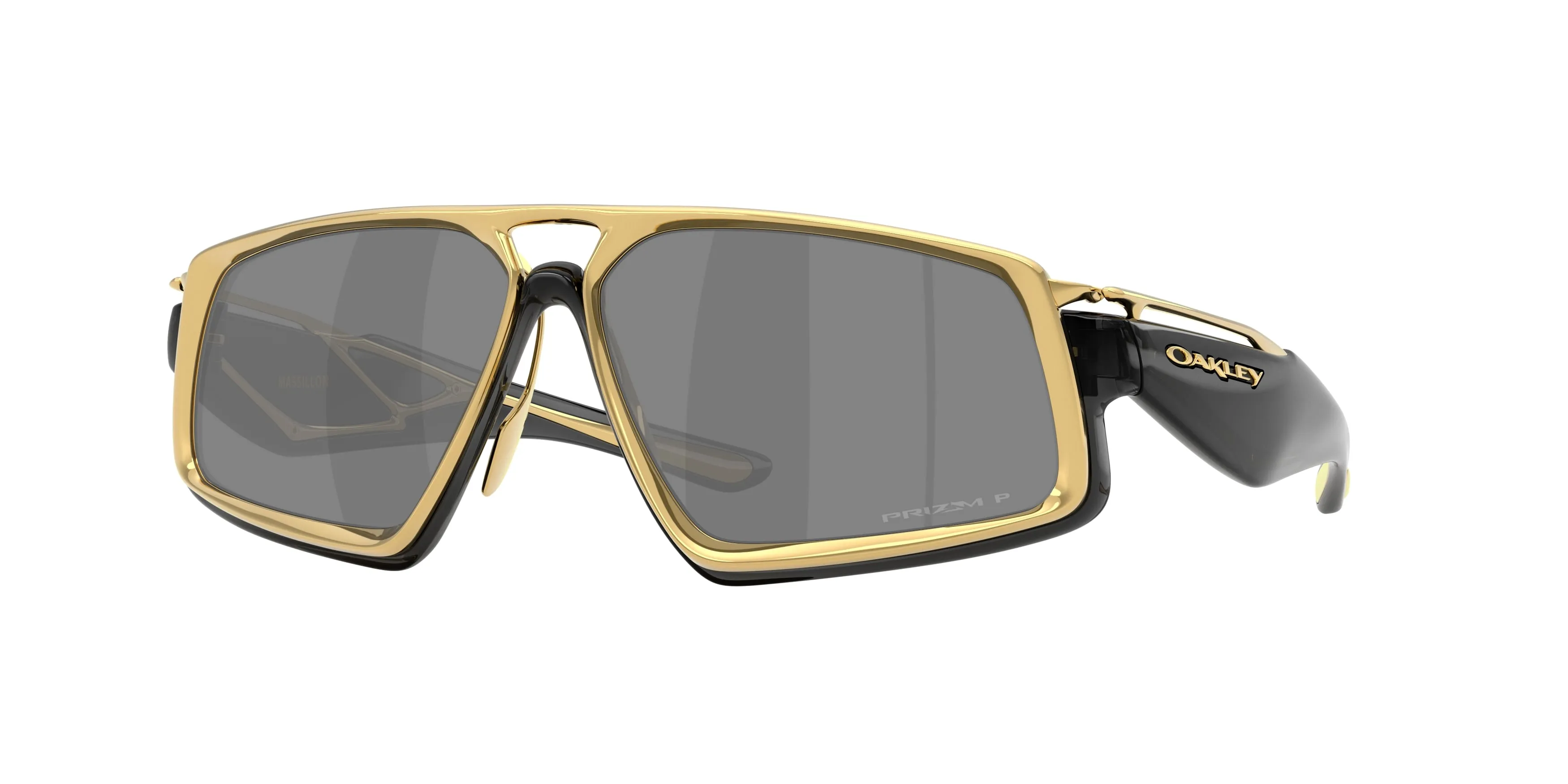 Oakley OO6029 MASSILLON 602901 Occhiali da sole Titanio Nero Grigio Squadrata Polarizzata - immagine 1