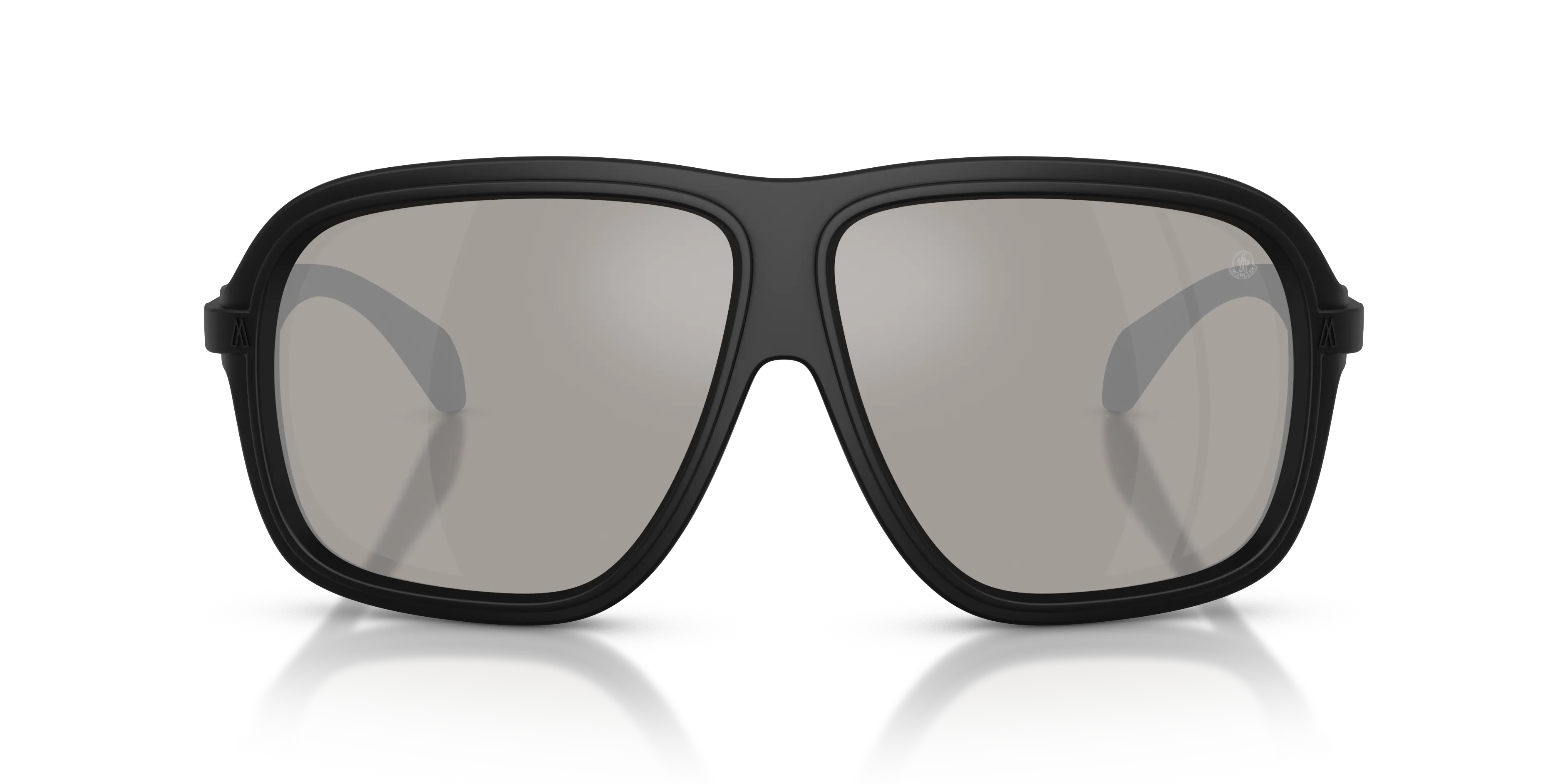 Moncler ME8011U TWOTONE 50066G Occhiali da sole Iniettato Nero Grigio Squadrata Normale - immagine 3