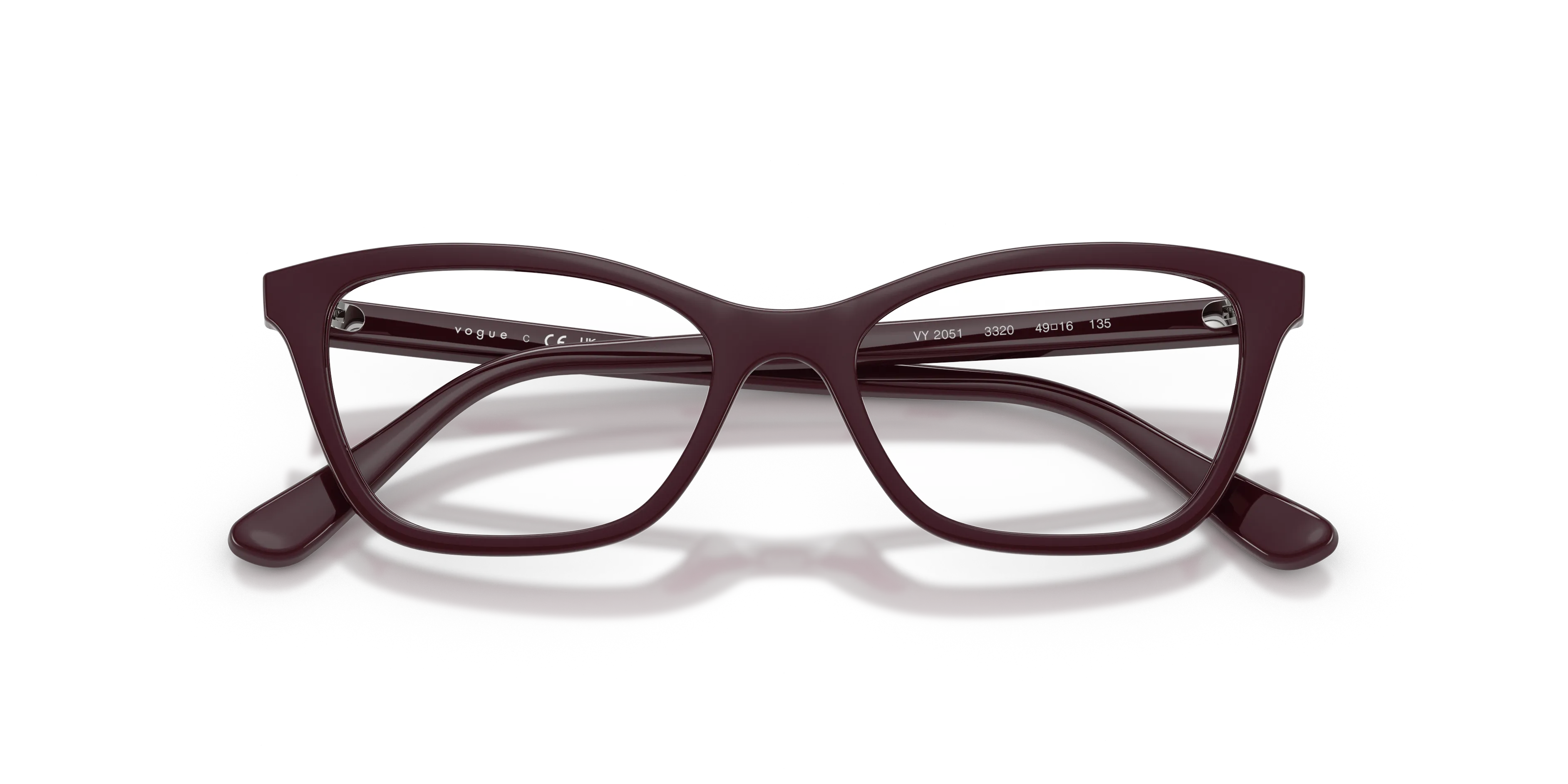 VOGUE EYEWEAR VY2051 3320 Montature da vista Nylon Bordeaux Trasparente Farfalla Normale - immagine 2